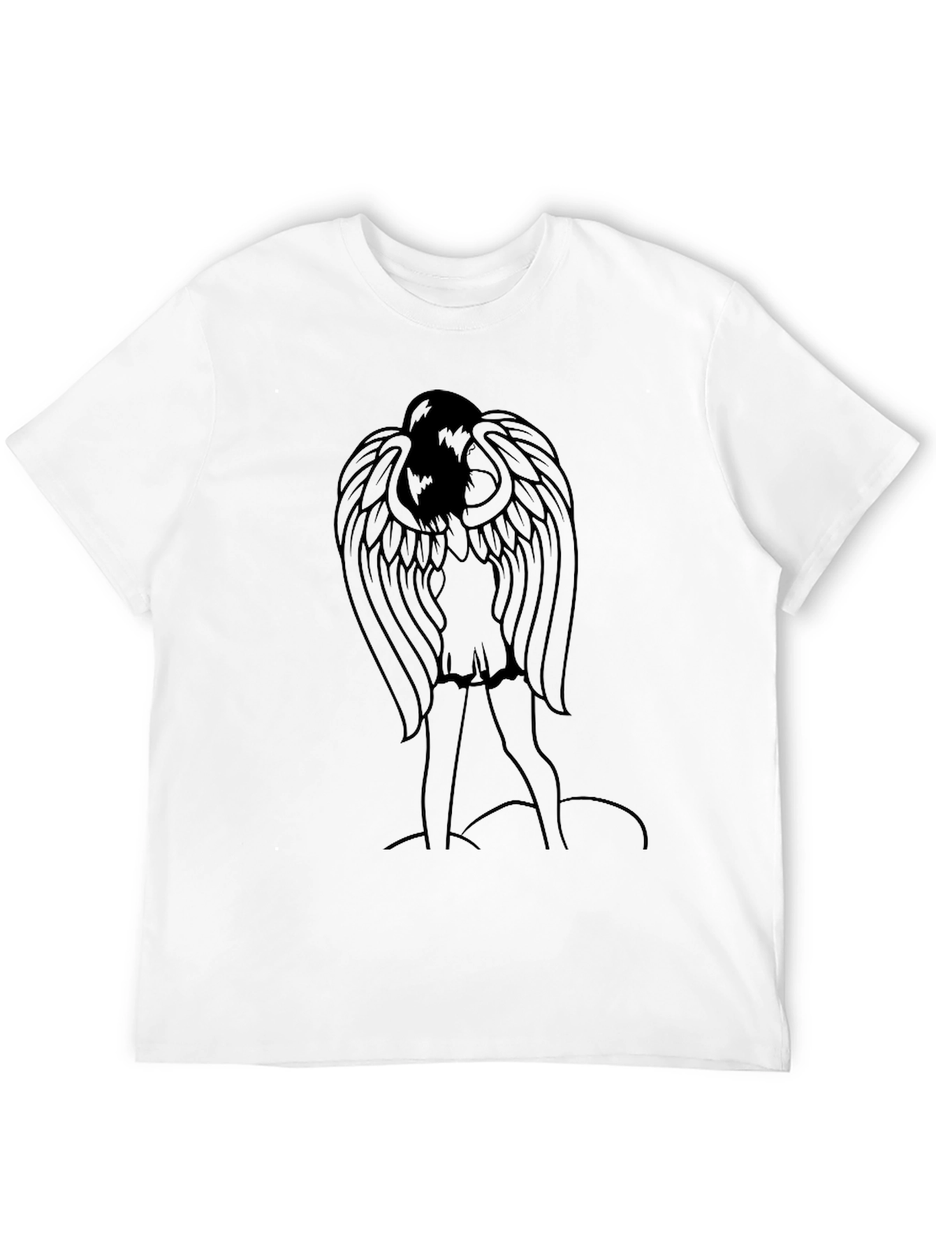 Angel Wings Graphic Black T-Shirt