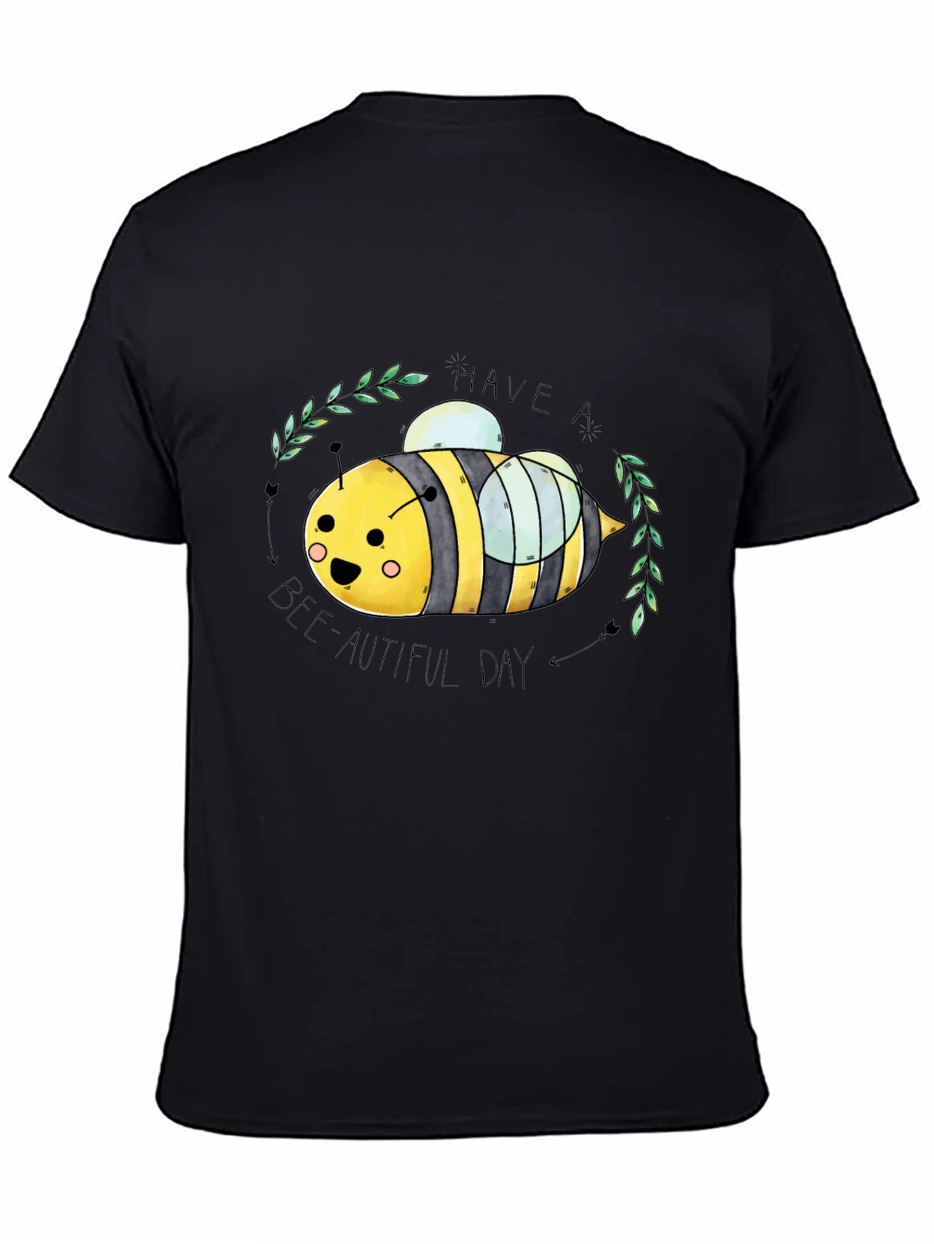 Have a Bee-Autiful Day Graphic Tee - Black