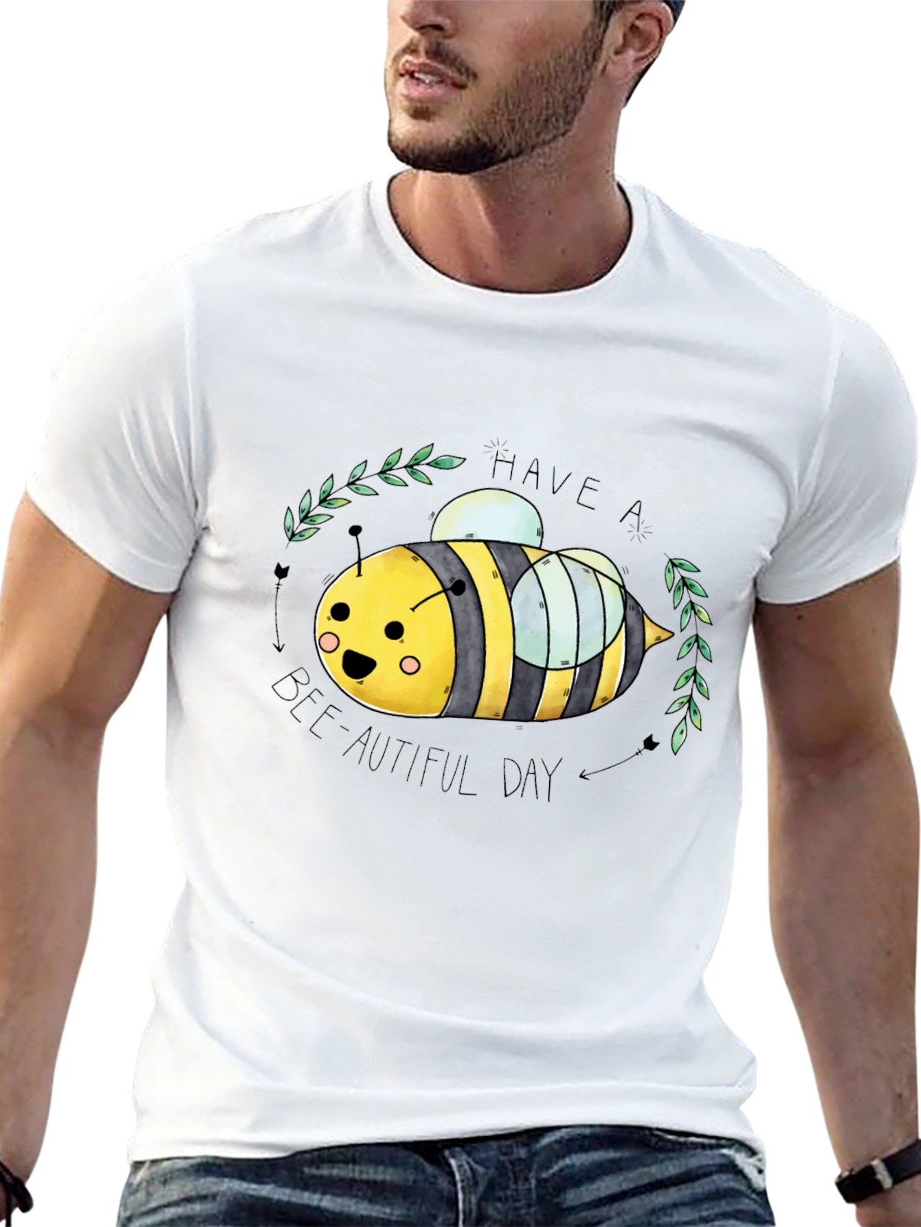 Have a Bee-Autiful Day Graphic Tee - Black