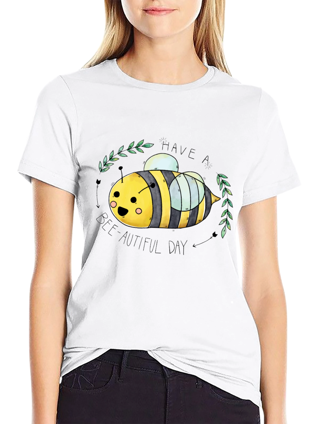 Have a Bee-Autiful Day Graphic Tee - Black