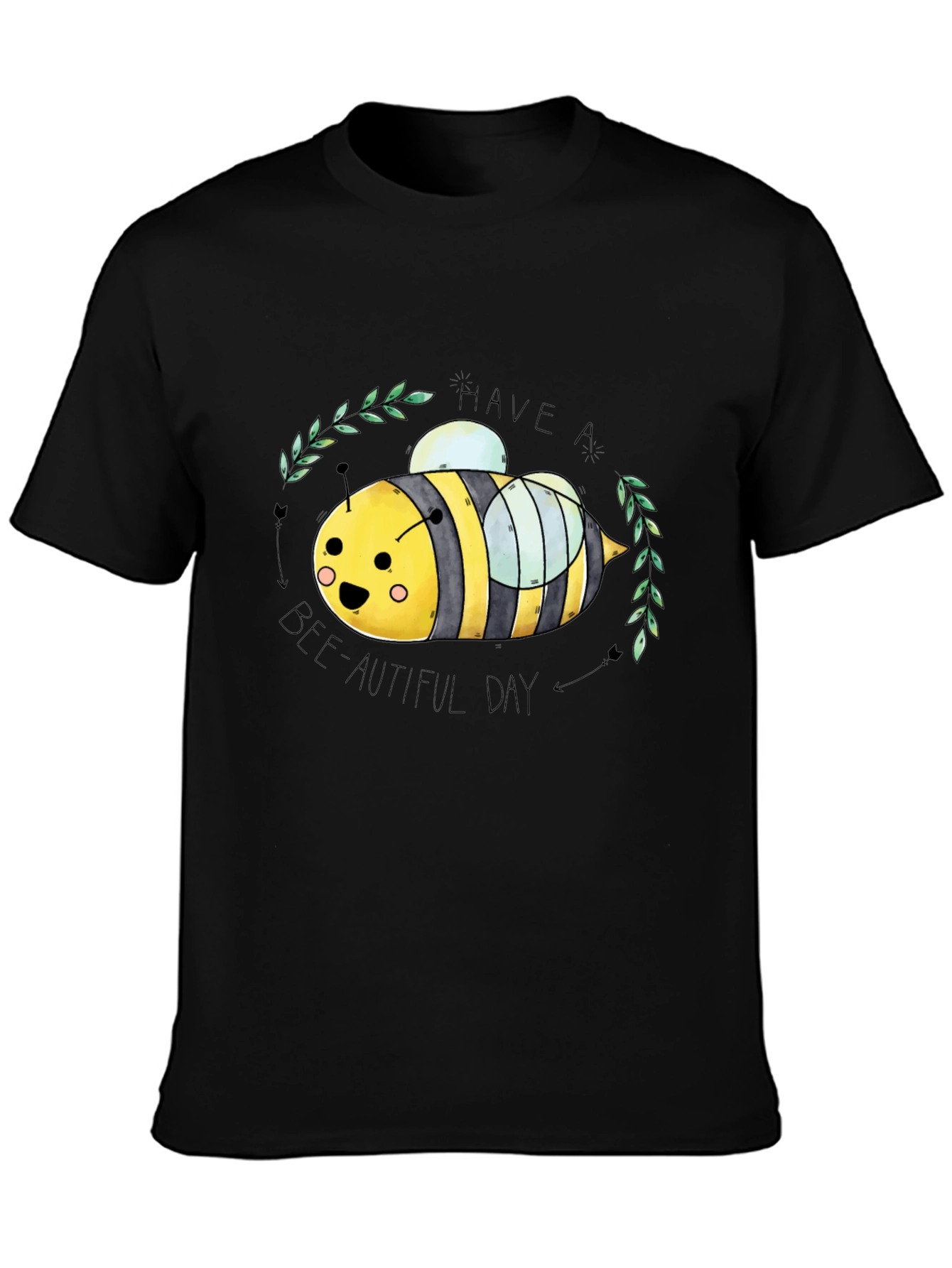 Have a Bee-Autiful Day Graphic Tee - Black