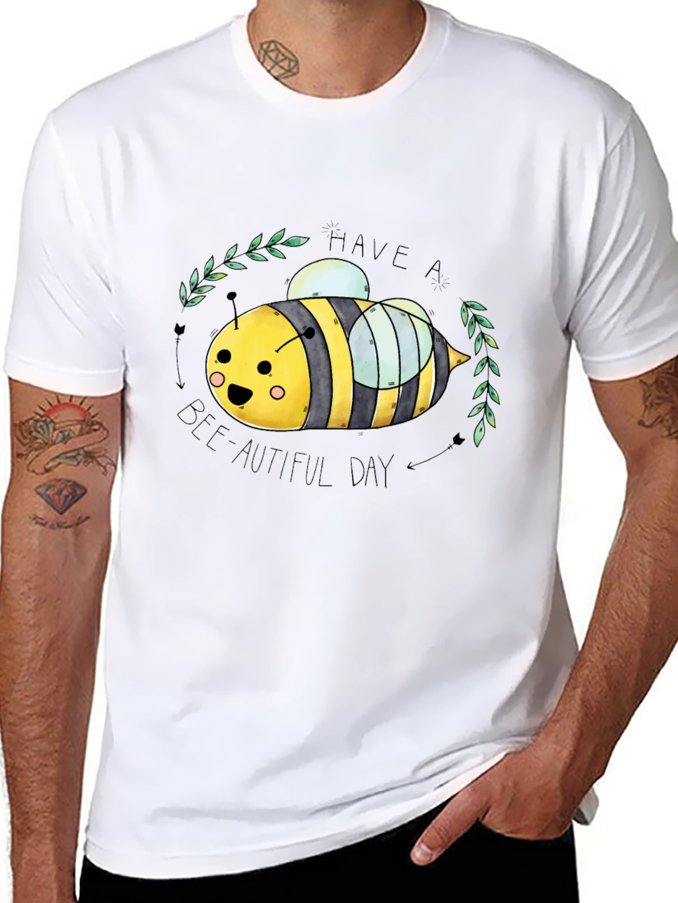 Have a Bee-Autiful Day Graphic Tee - Black