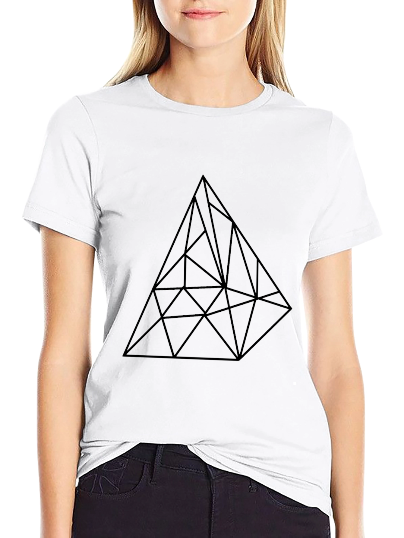 Abstract Geometric Triangle Graphic T-Shirt