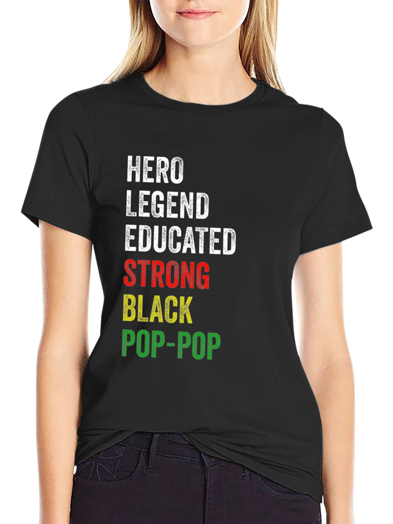 Hero Legend Pop-Pop Black Pride T-Shirt