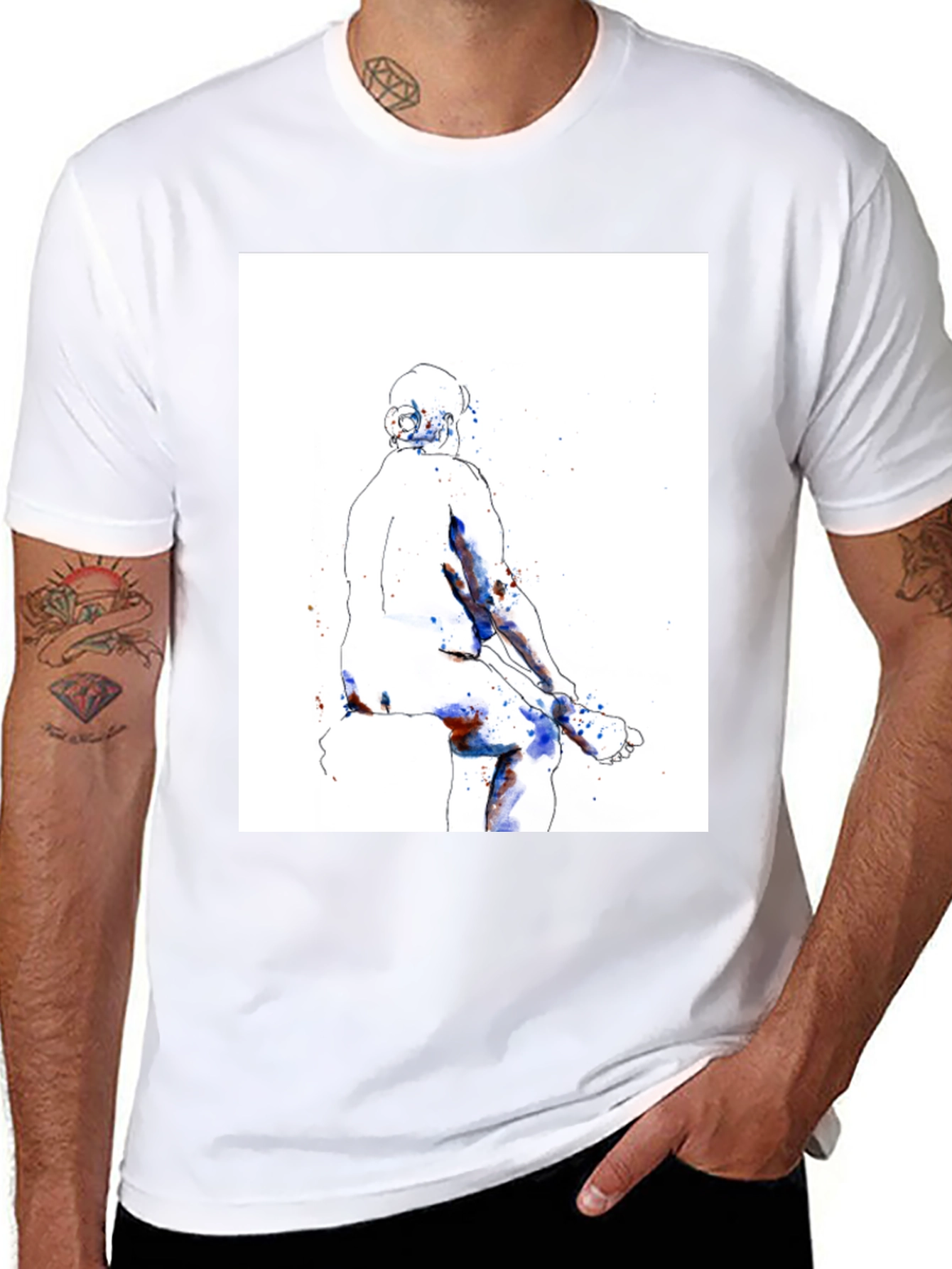 Abstract Body Art T-Shirt