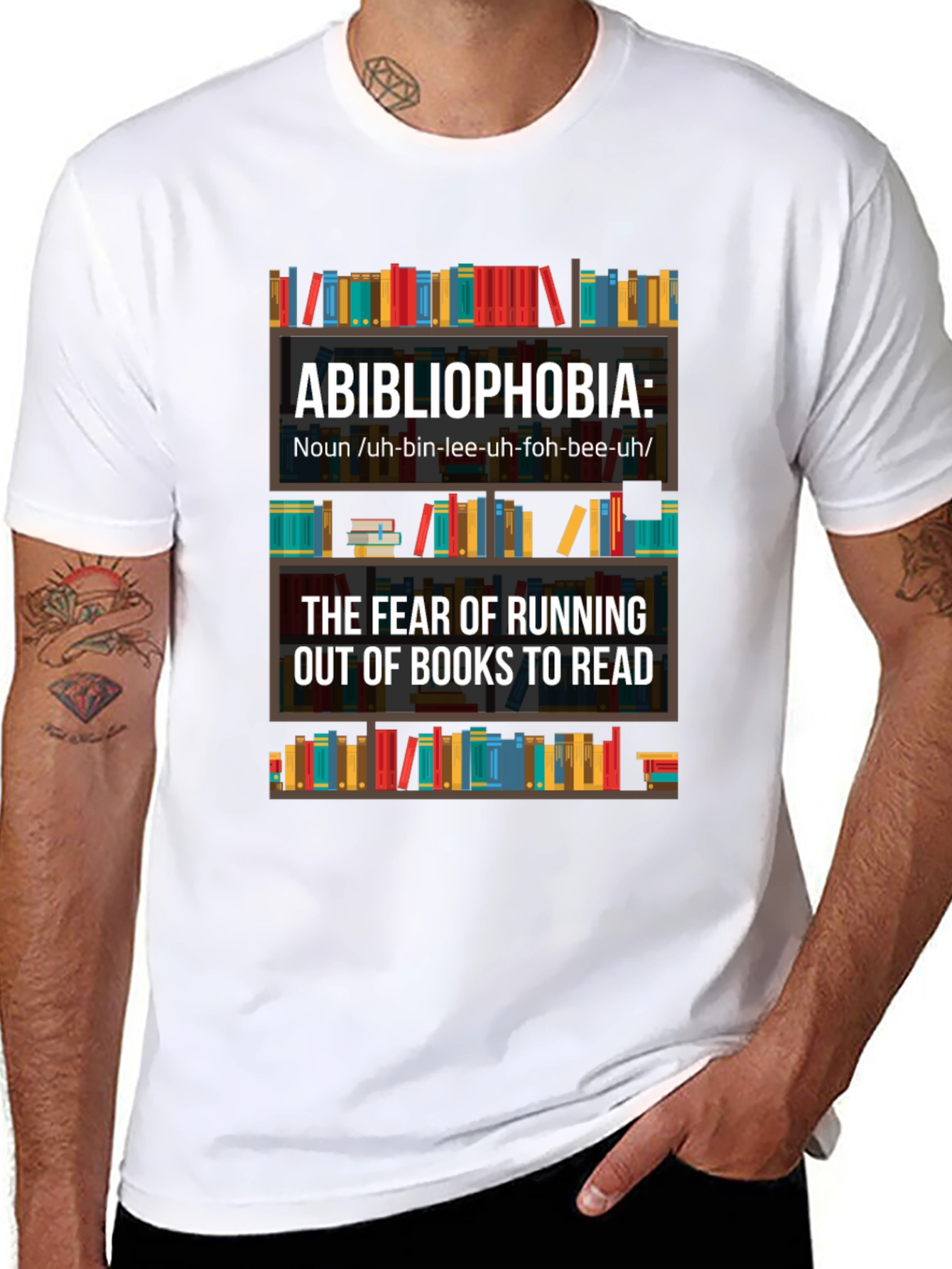 Abibliophobia T-Shirt - Fear of Running Out of Books