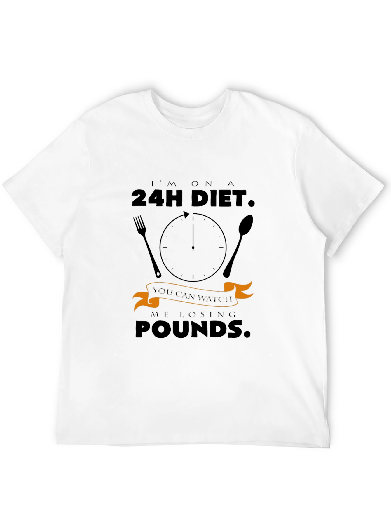 Humorous 24H Diet T-Shirt - Lose Pounds Style