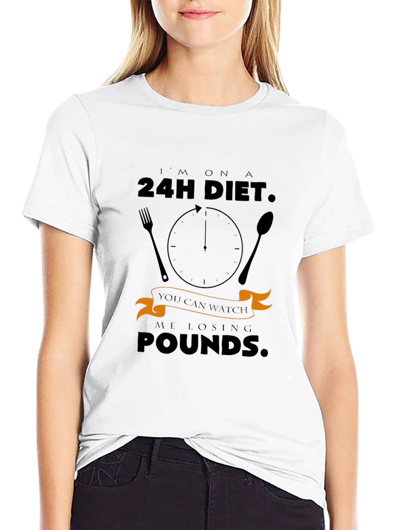 Humorous 24H Diet T-Shirt - Lose Pounds Style