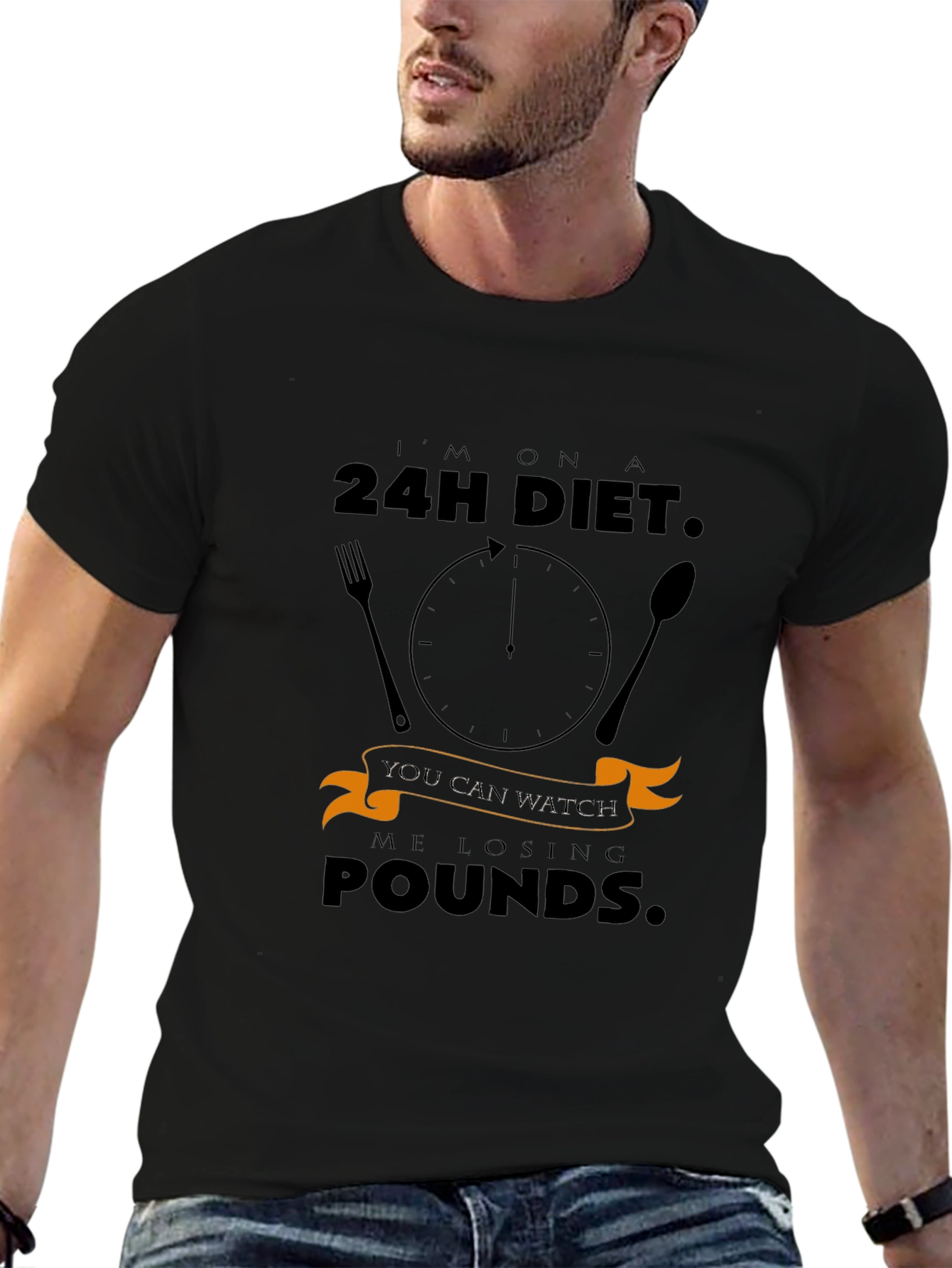 Humorous 24H Diet T-Shirt - Lose Pounds Style