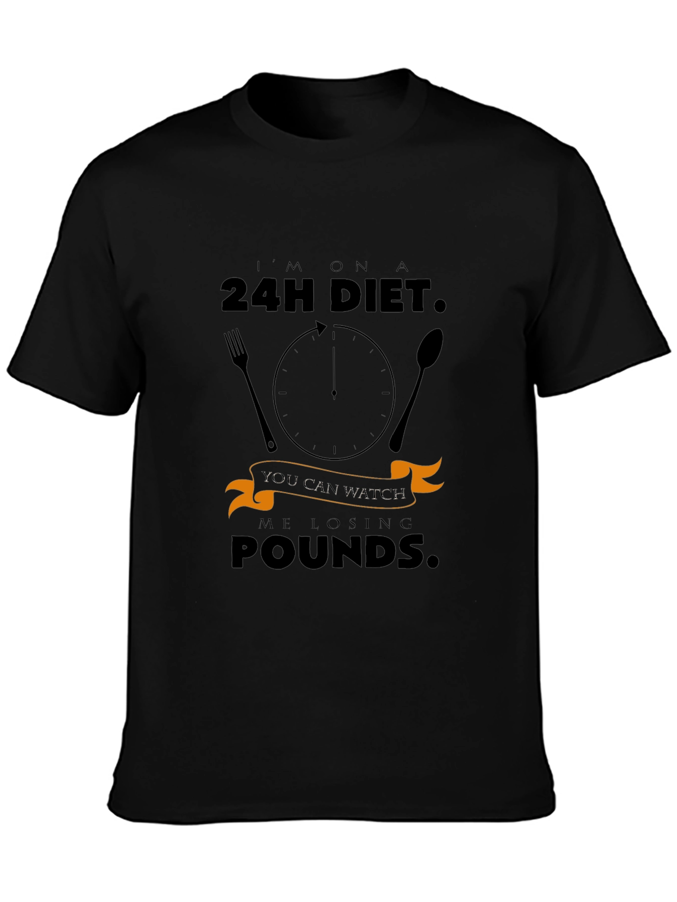 Humorous 24H Diet T-Shirt - Lose Pounds Style