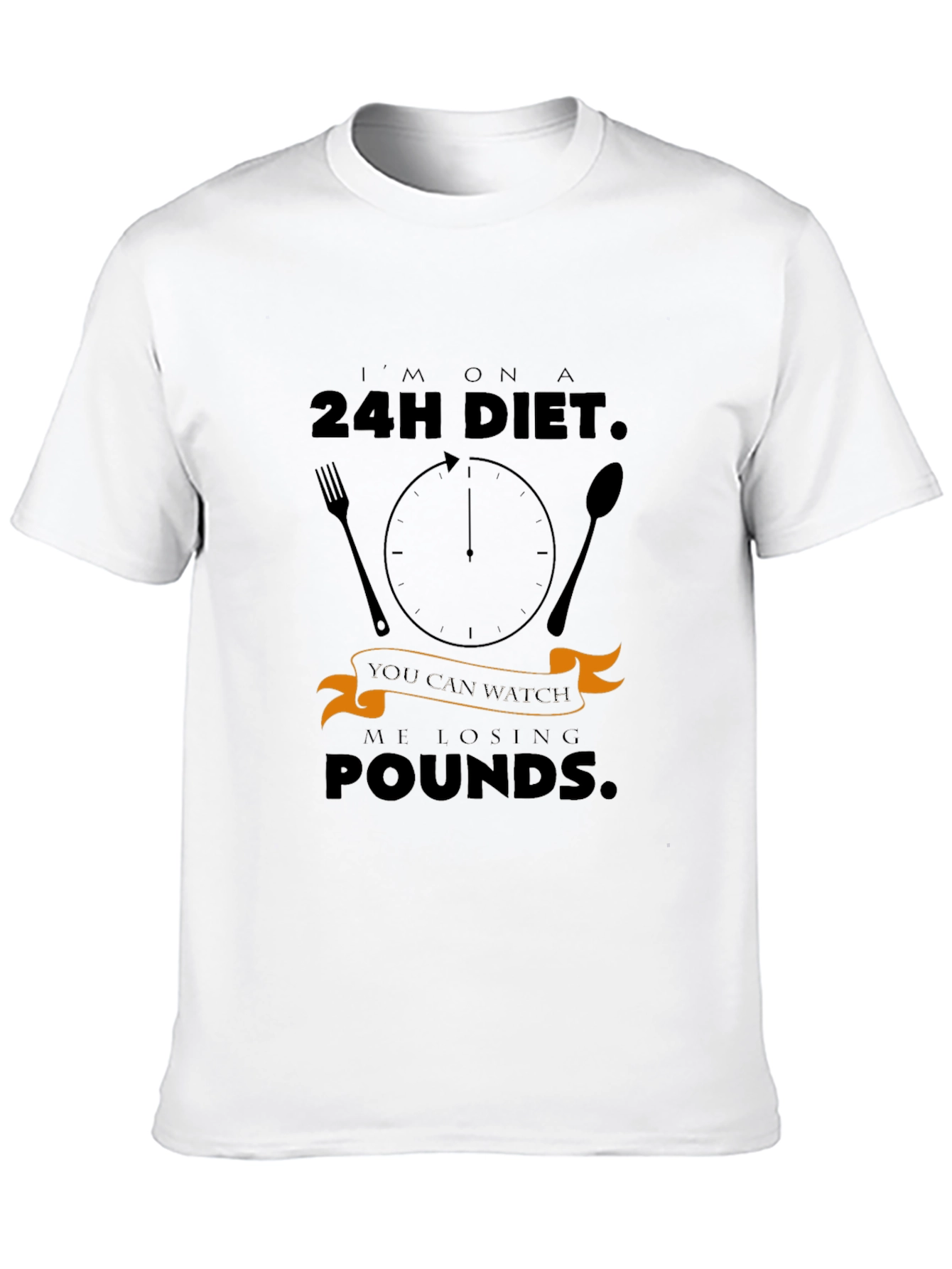 Humorous 24H Diet T-Shirt - Lose Pounds Style
