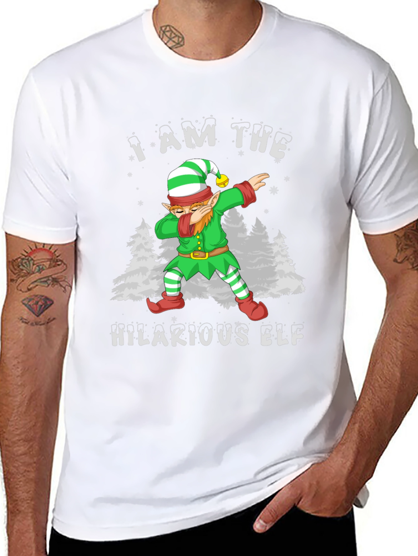 Humorous Holiday Elf Dab T-Shirt