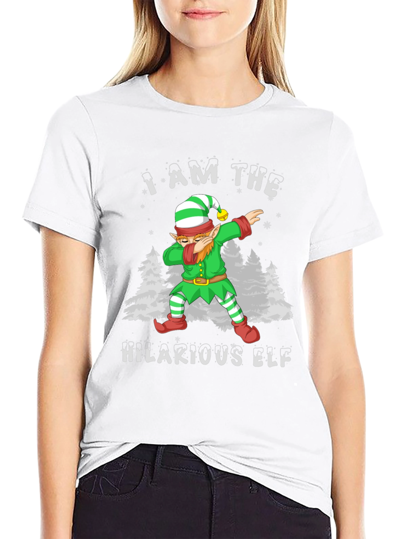 Humorous Holiday Elf Dab T-Shirt