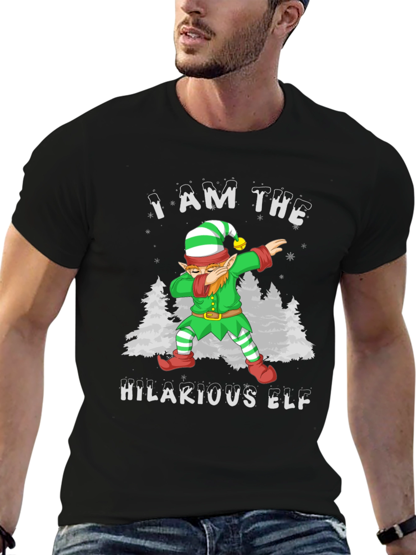 Humorous Holiday Elf Dab T-Shirt