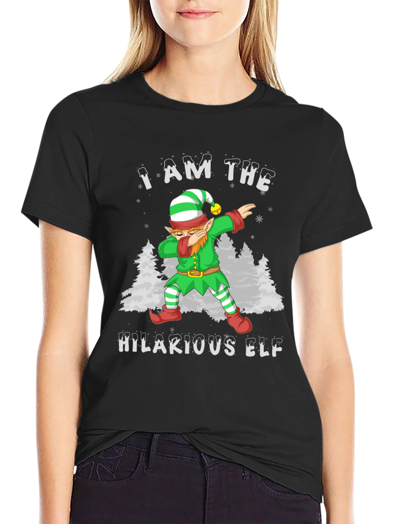 Humorous Holiday Elf Dab T-Shirt