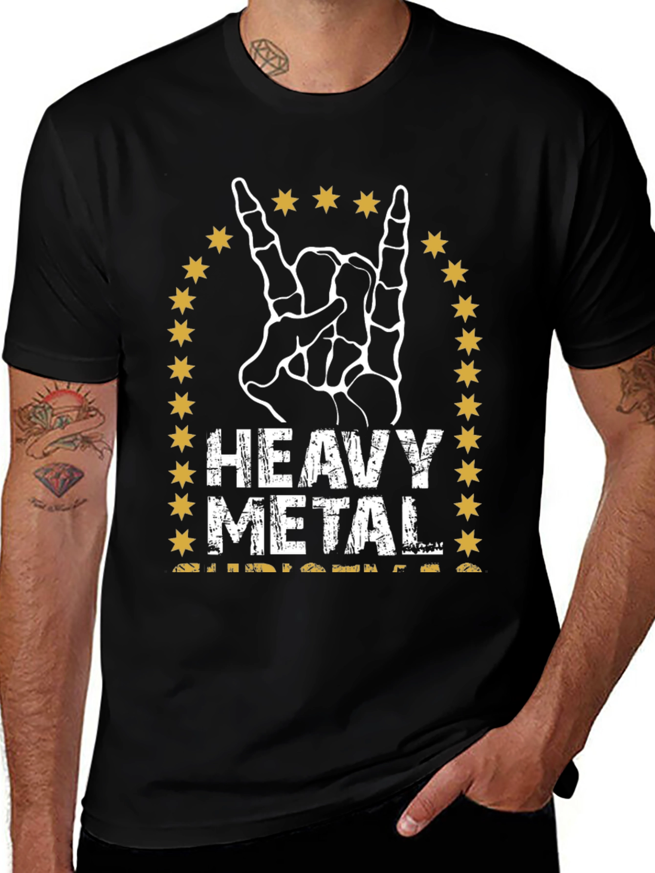 Heavy Metal Skeleton Hand T-Shirt