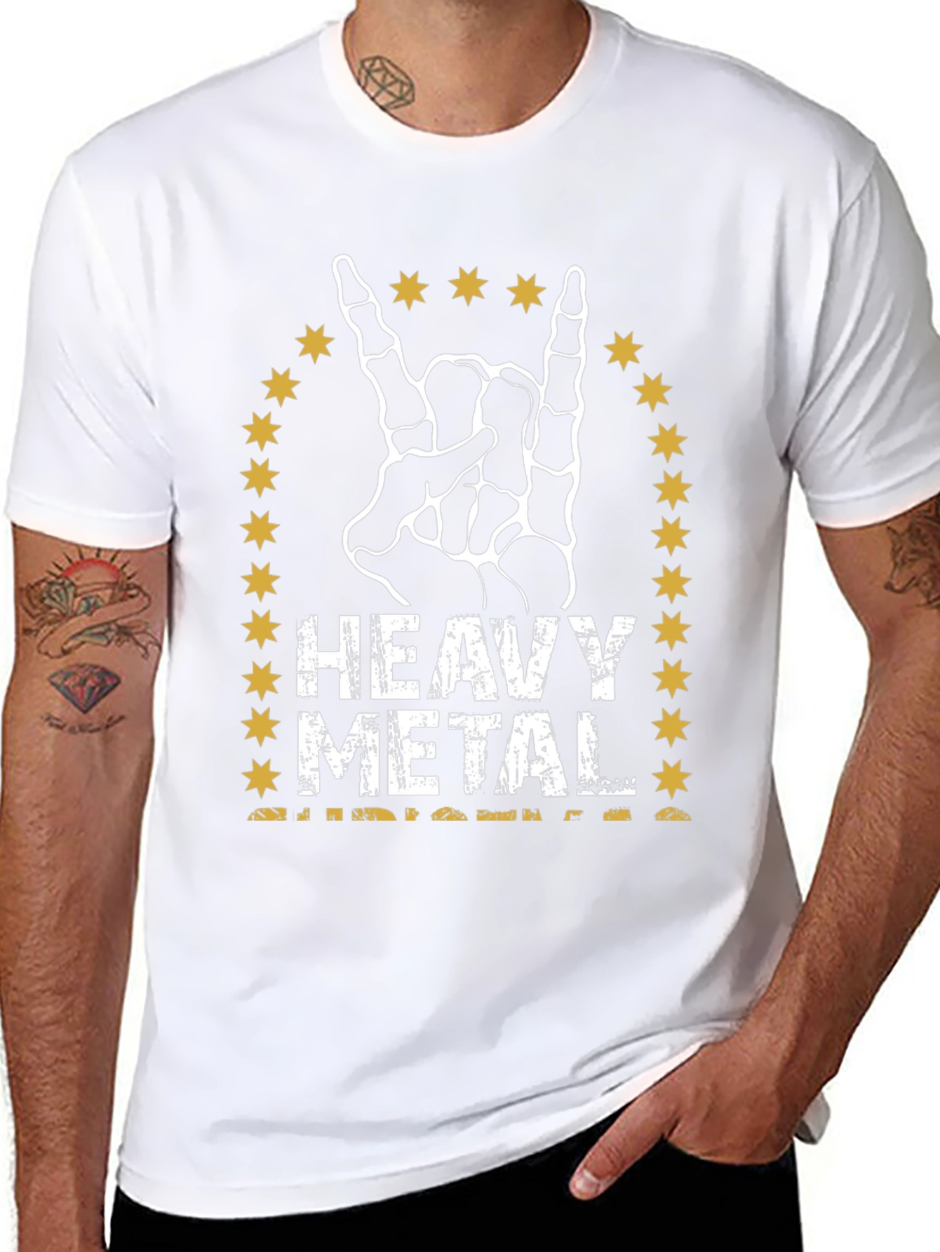 Heavy Metal Skeleton Hand T-Shirt