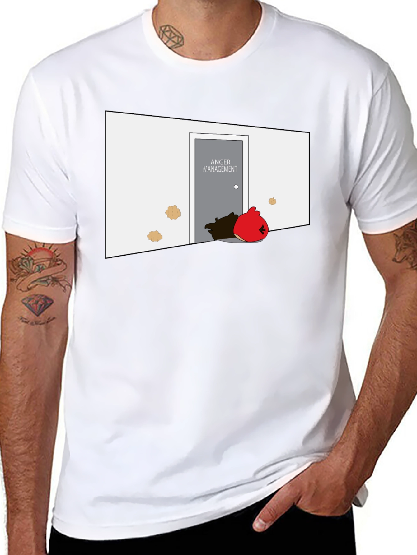 Anger Management T-Shirt: Red Bird Humor Tee
