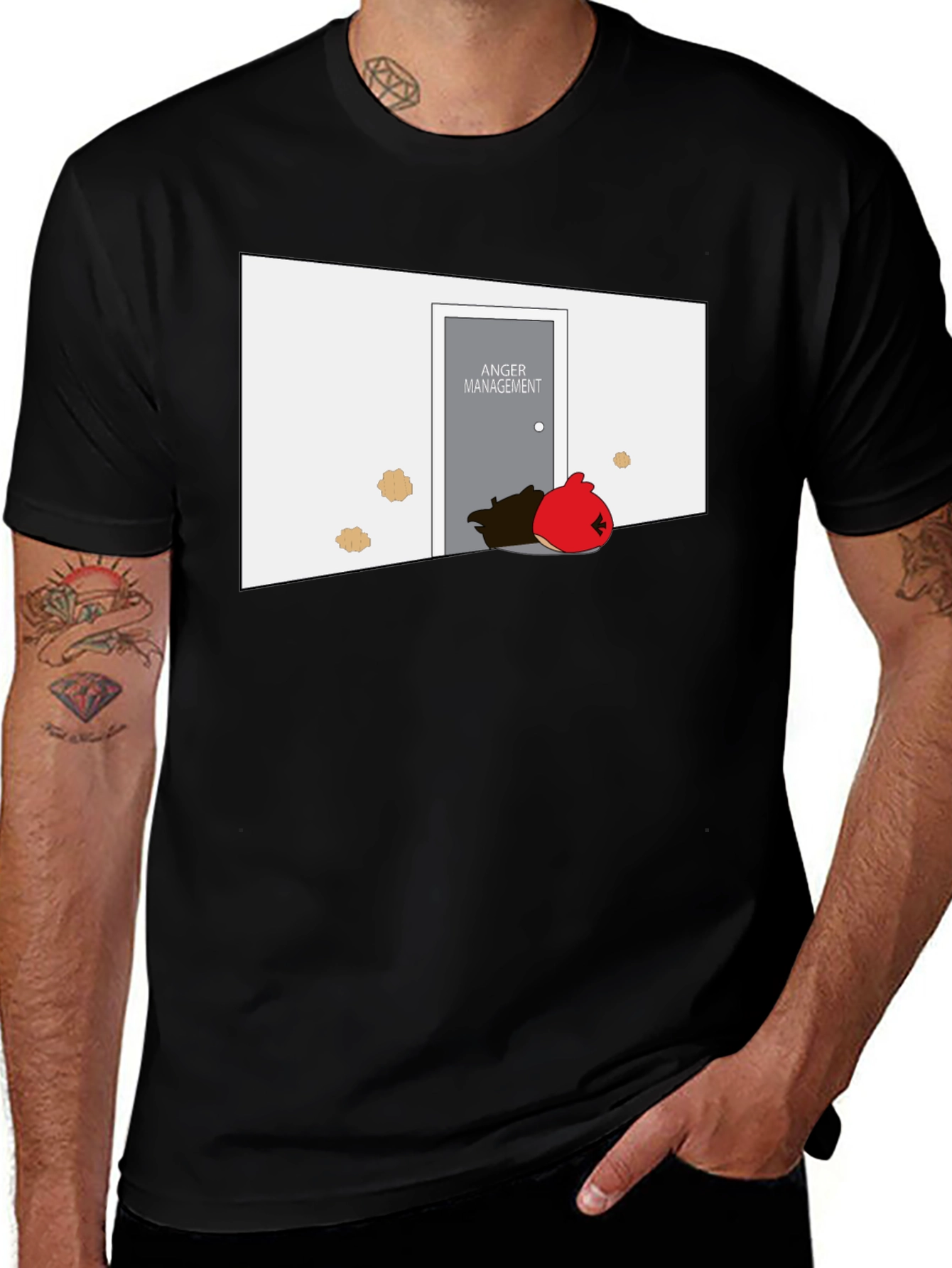 Anger Management T-Shirt: Red Bird Humor Tee