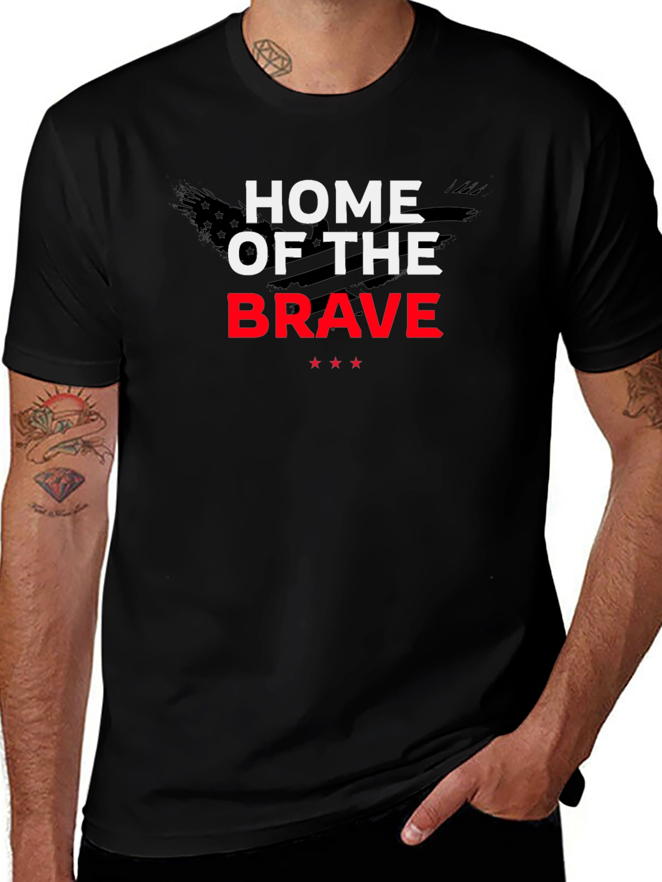 Home of the Brave Graphic Tee - Patriotic T-Shirt