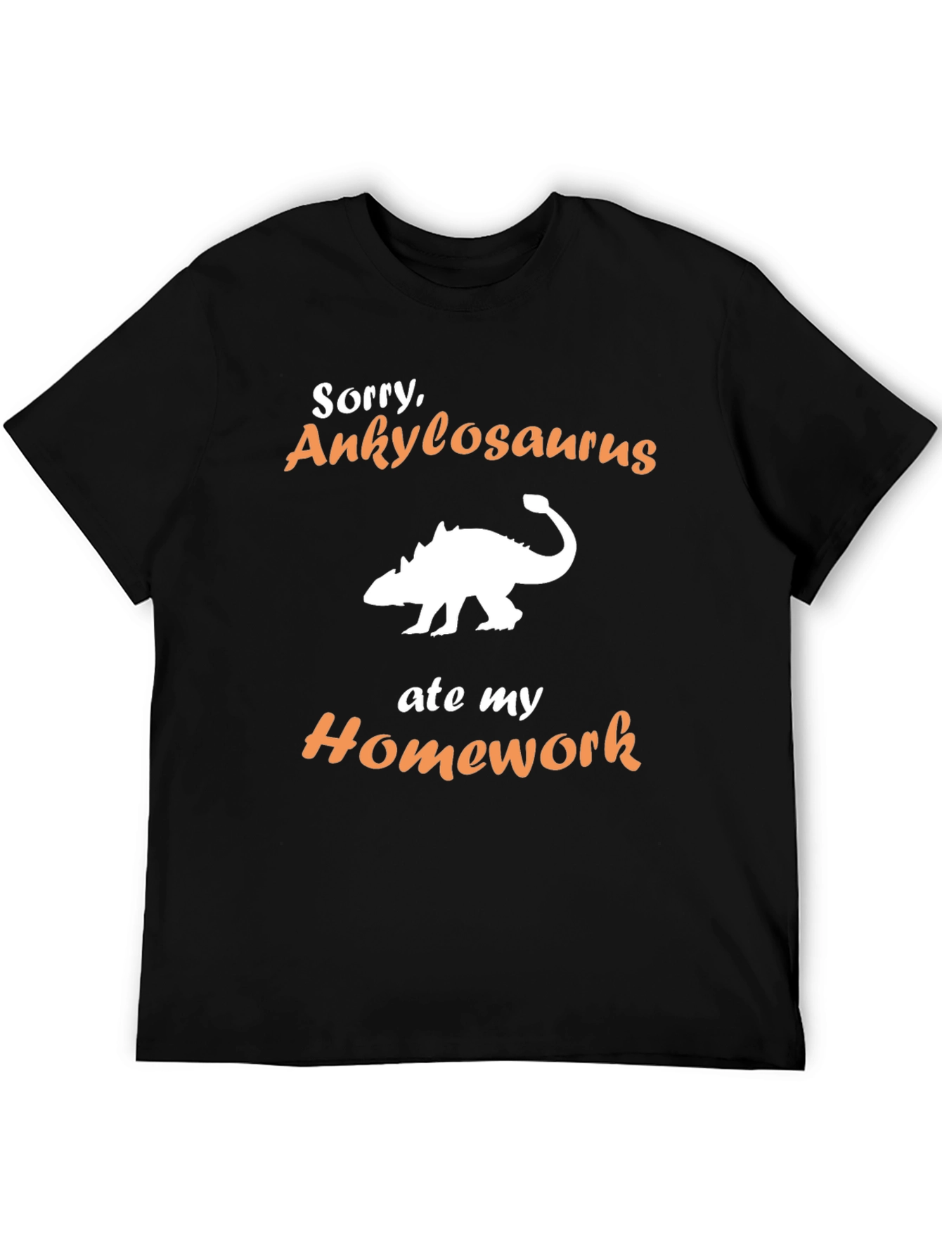 Ankylosaurus Homework T-Shirt - Funny Dinosaur Tee