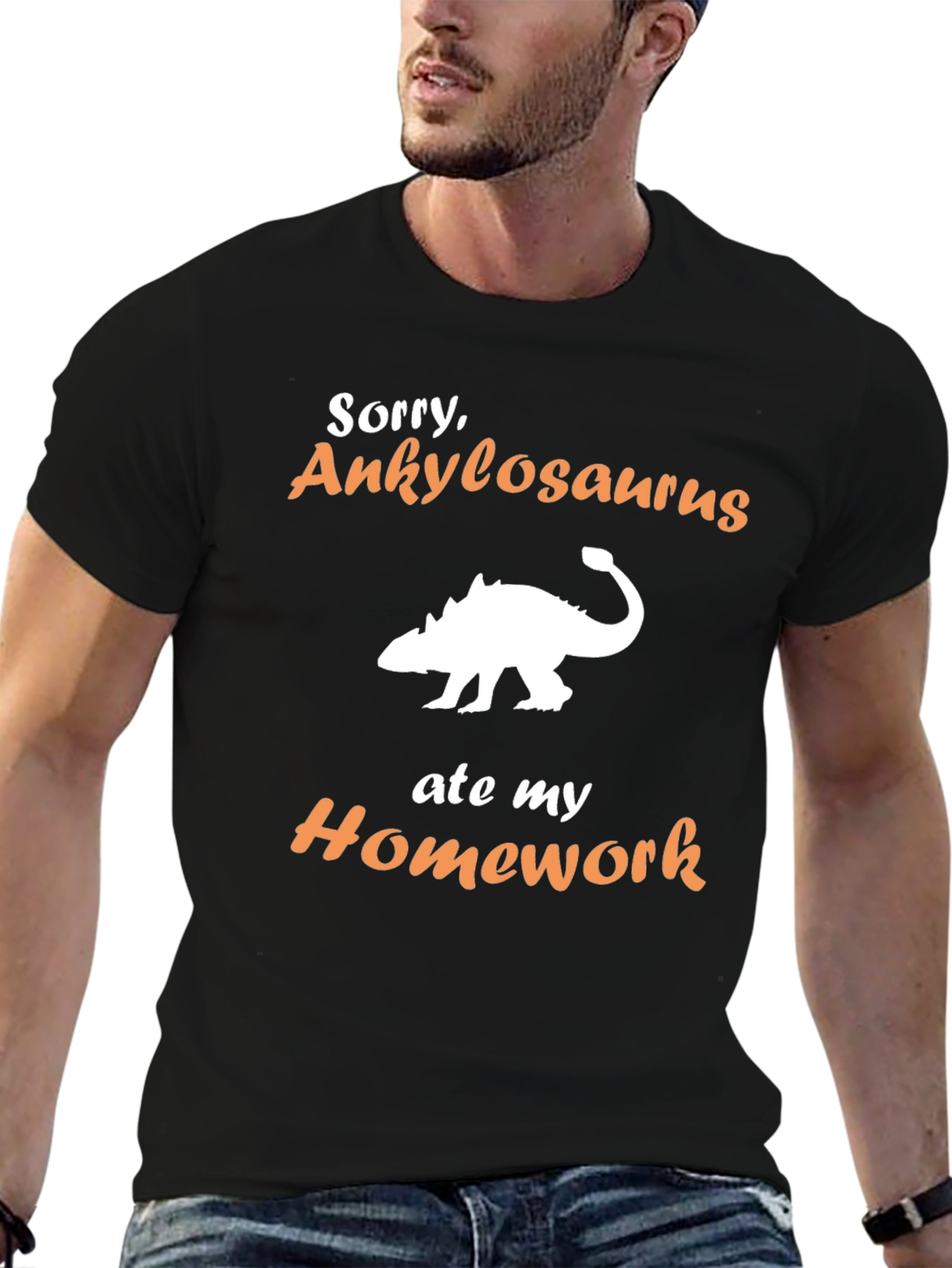 Ankylosaurus Homework T-Shirt - Funny Dinosaur Tee