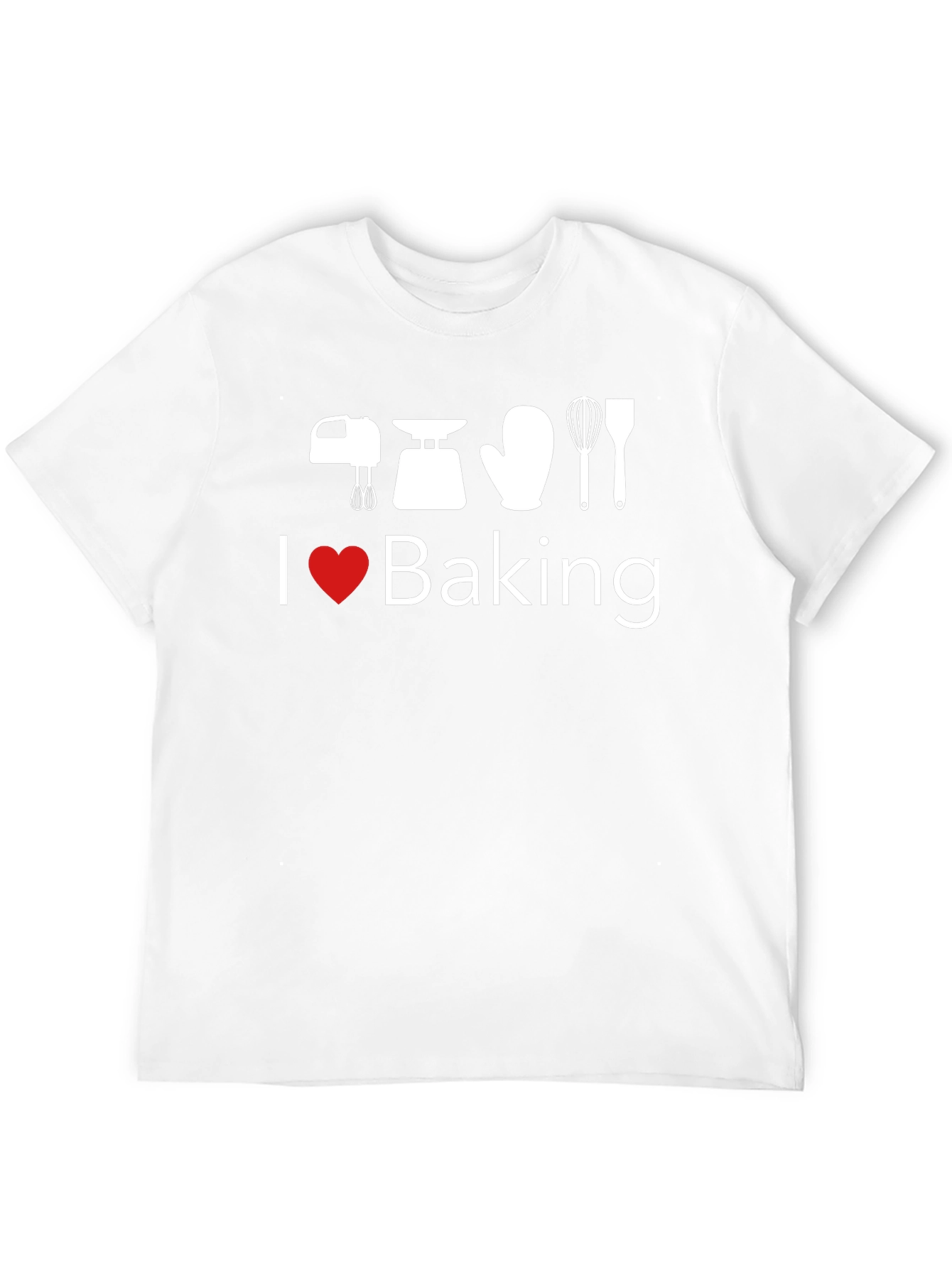 I Heart Baking Black Graphic T-Shirt