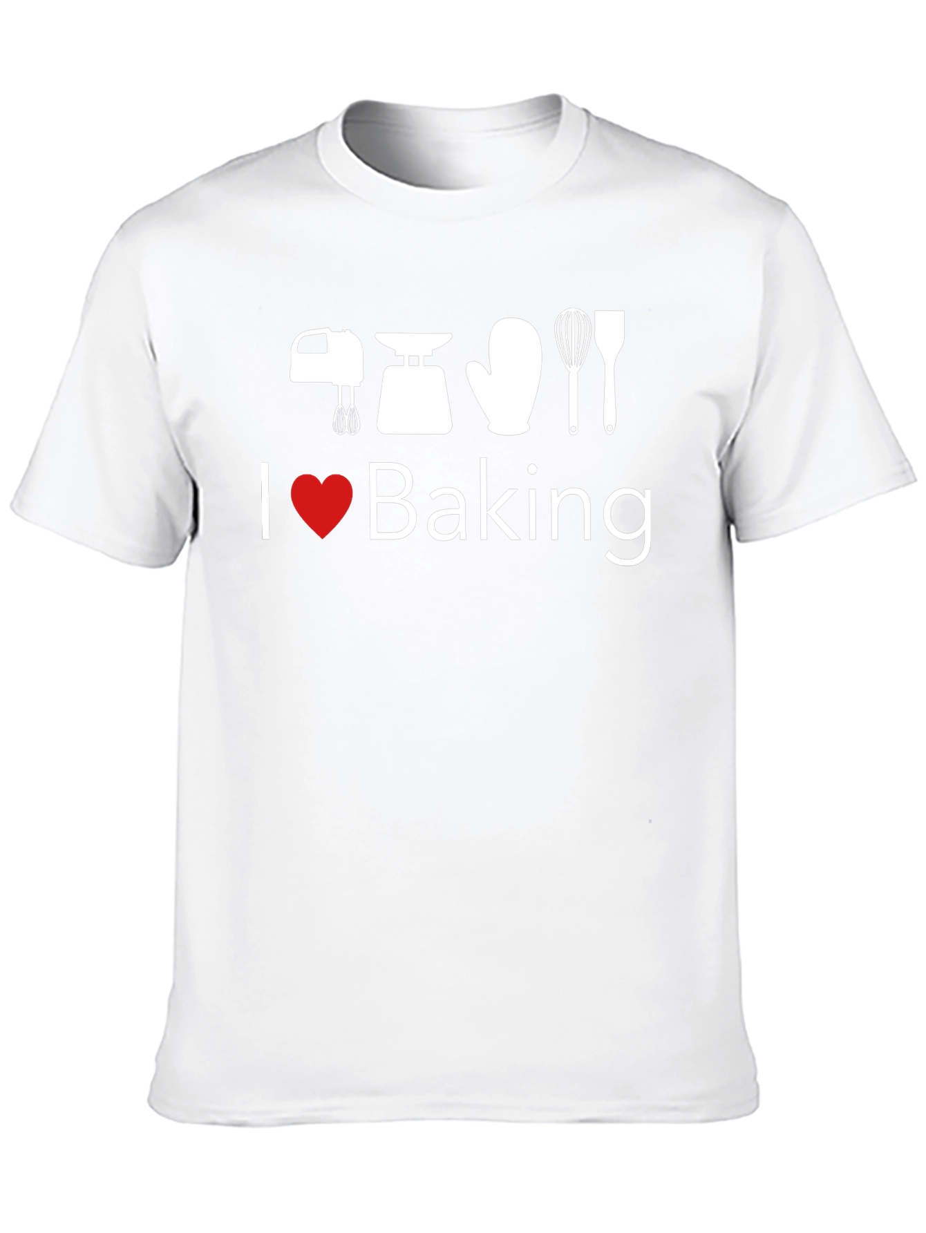 I Heart Baking Black Graphic T-Shirt