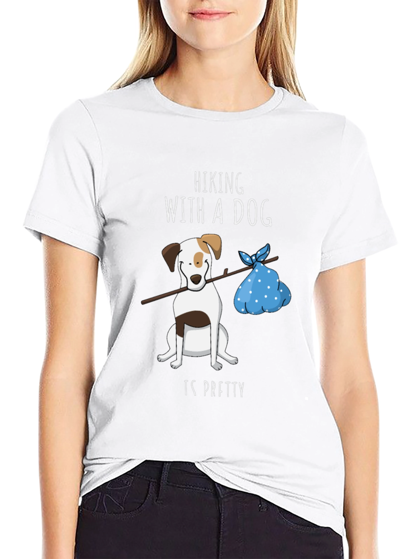 Hiking with a Dog Graphic Tee