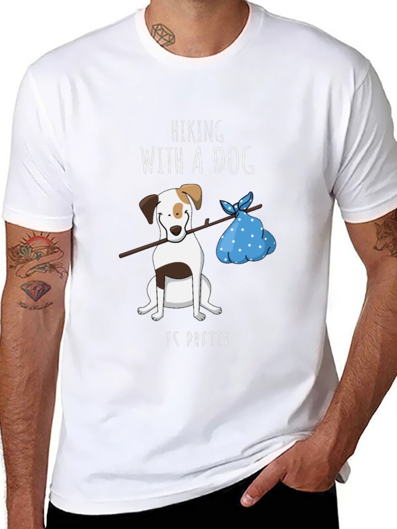 Hiking with a Dog Graphic Tee