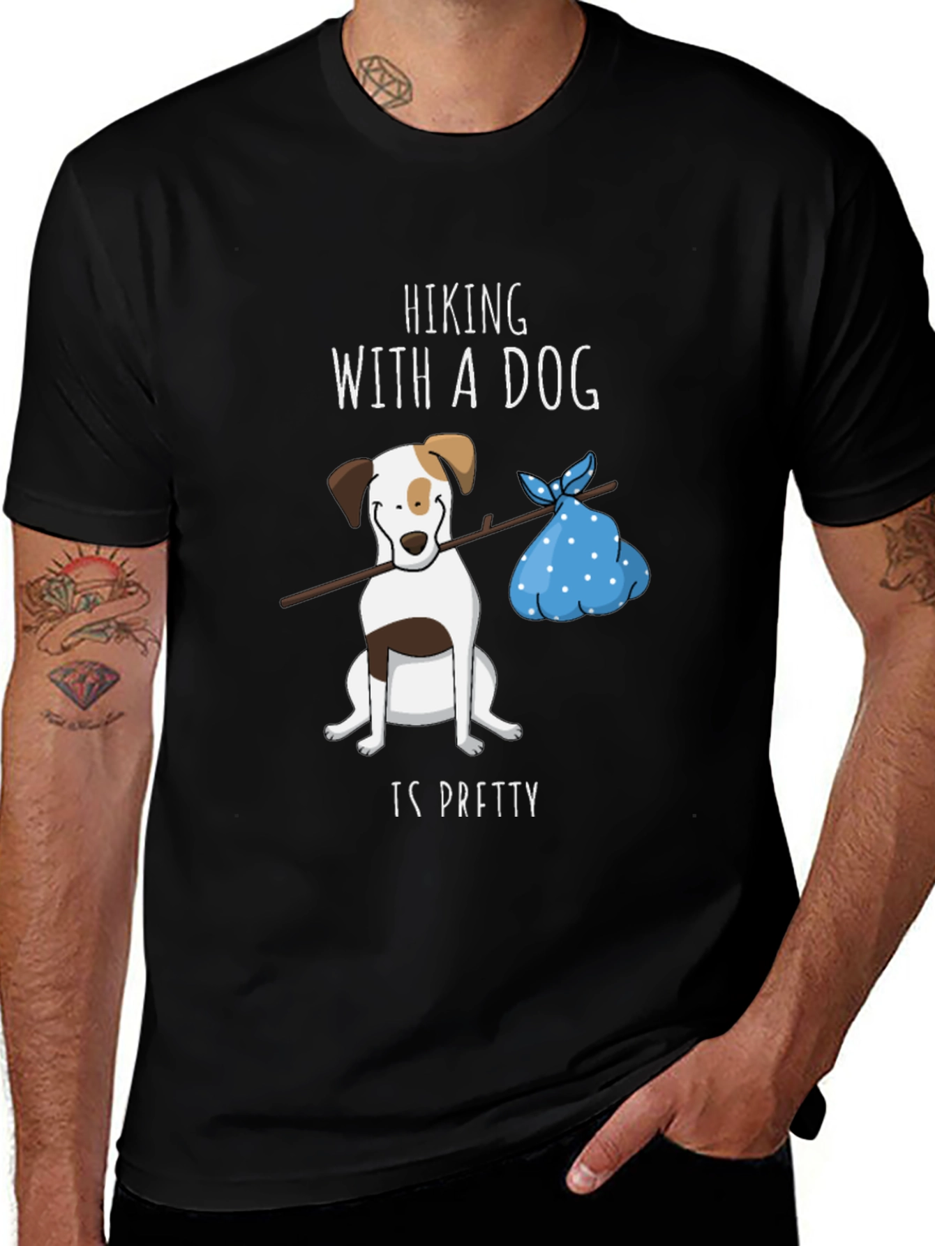 Hiking with a Dog Graphic Tee