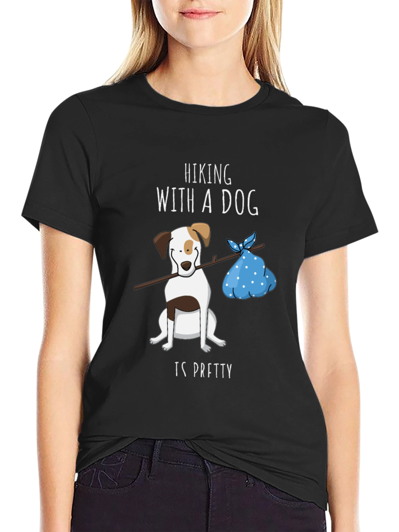 Hiking with a Dog Graphic Tee