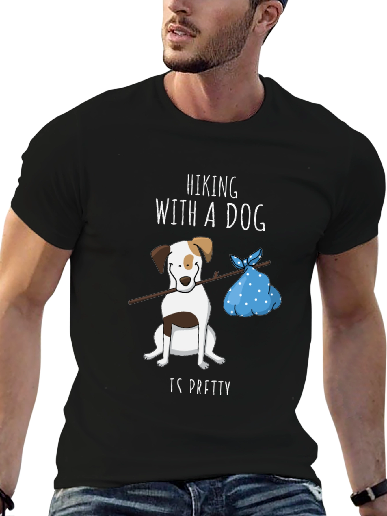 Hiking with a Dog Graphic Tee