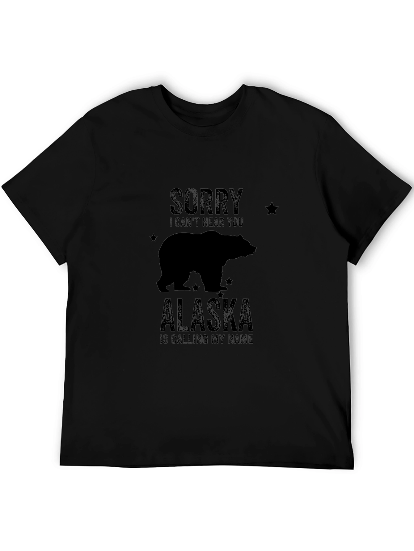 Alaska Calling Black Graphic T-Shirt