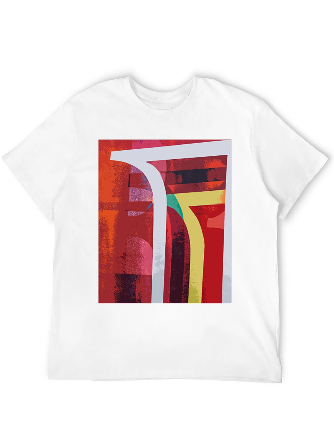 Abstract Geometric Graphic Print Black T-Shirt
