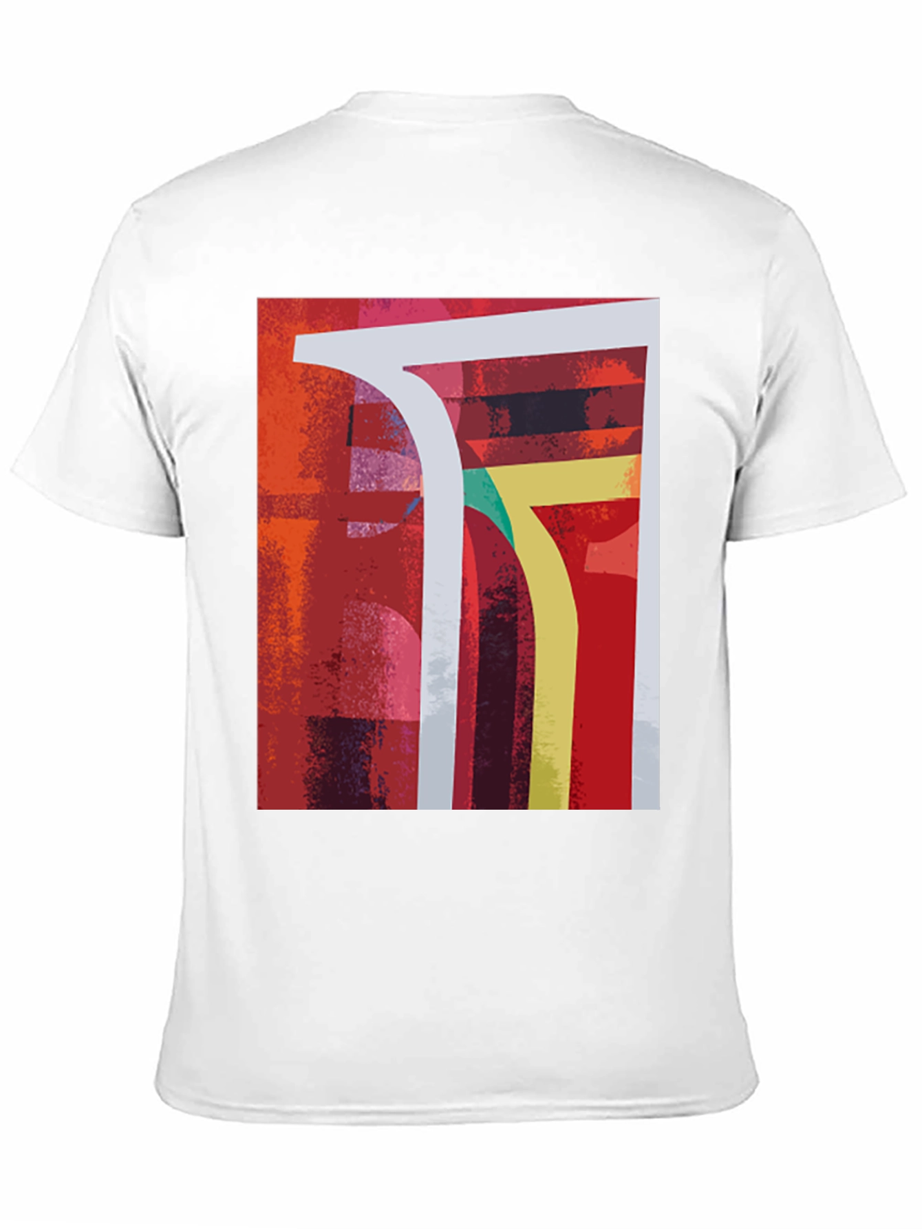 Abstract Geometric Graphic Print Black T-Shirt