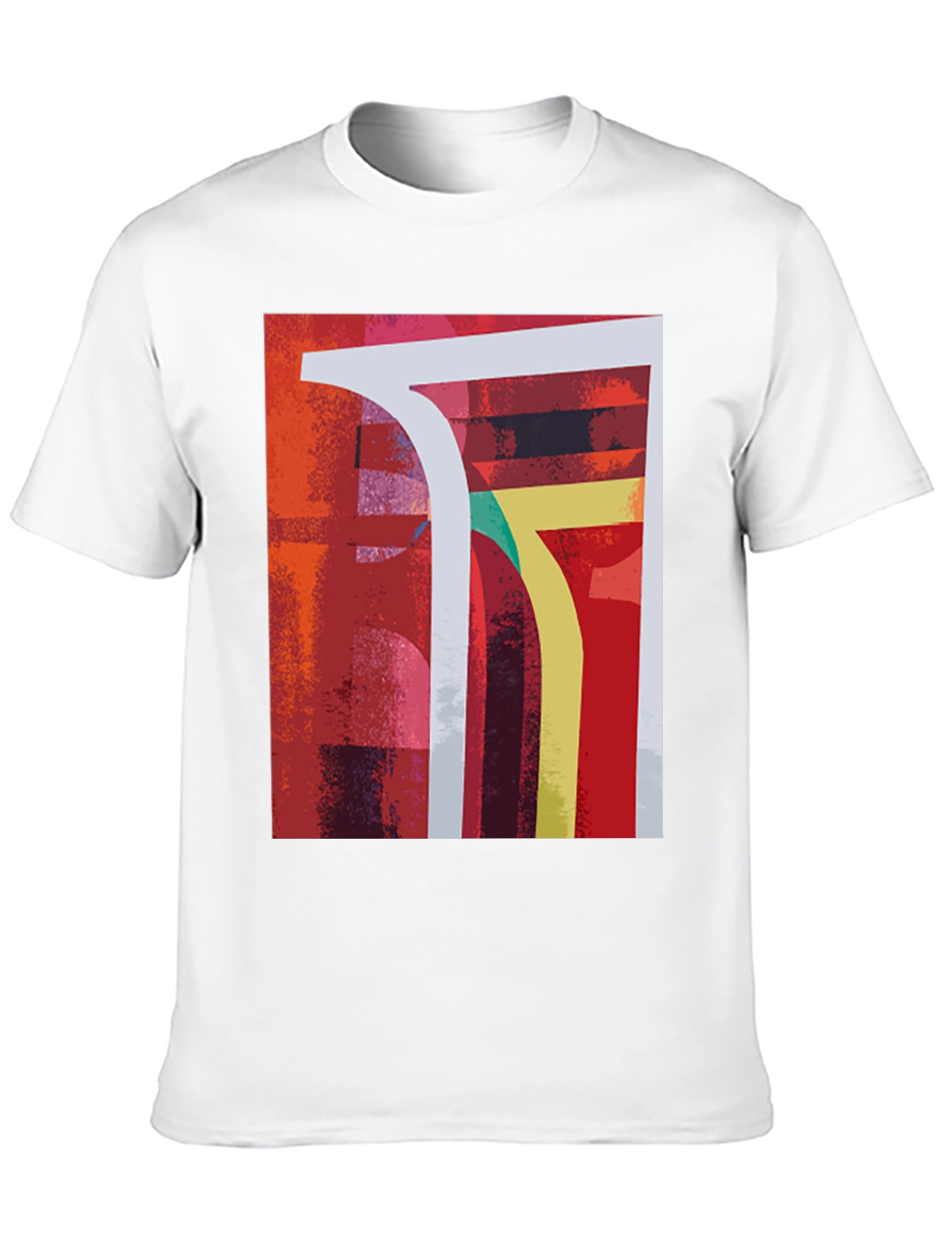 Abstract Geometric Graphic Print Black T-Shirt