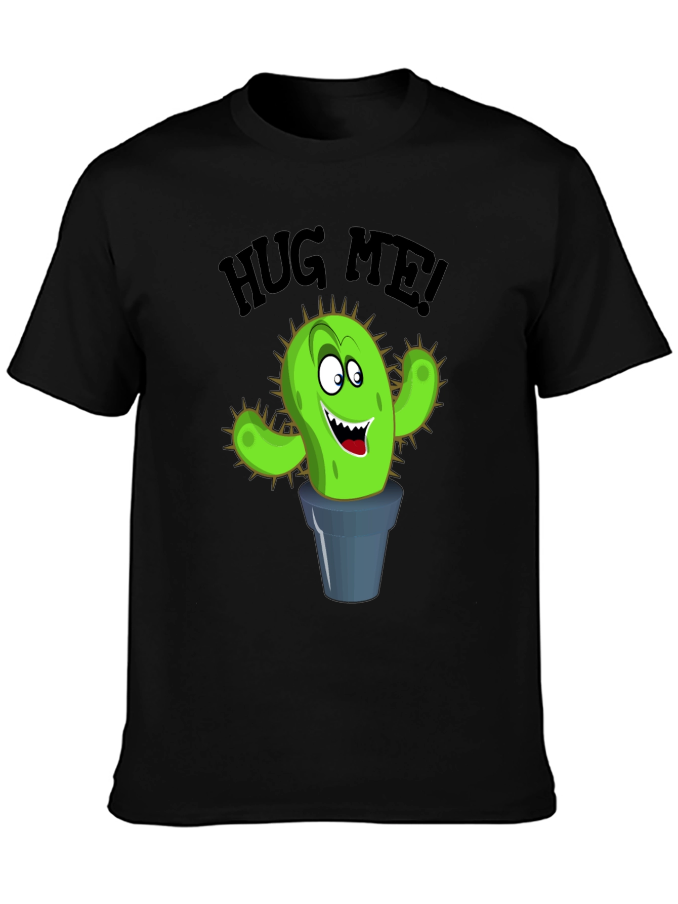 Hug Me Cactus Graphic T-Shirt - Funny Novelty Tee