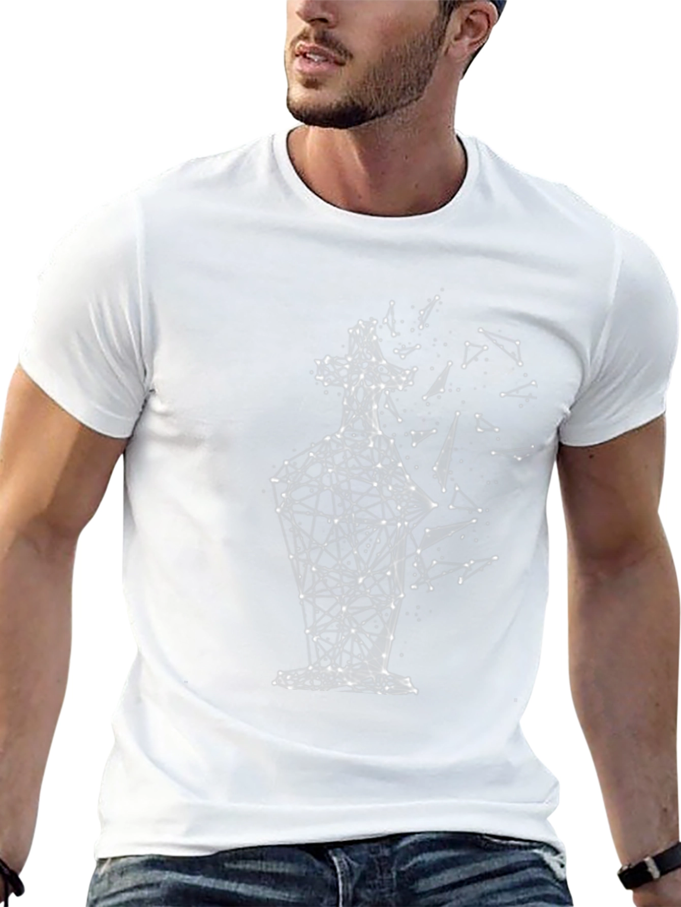 Abstract Geometric Graphic Tee - Modern Style