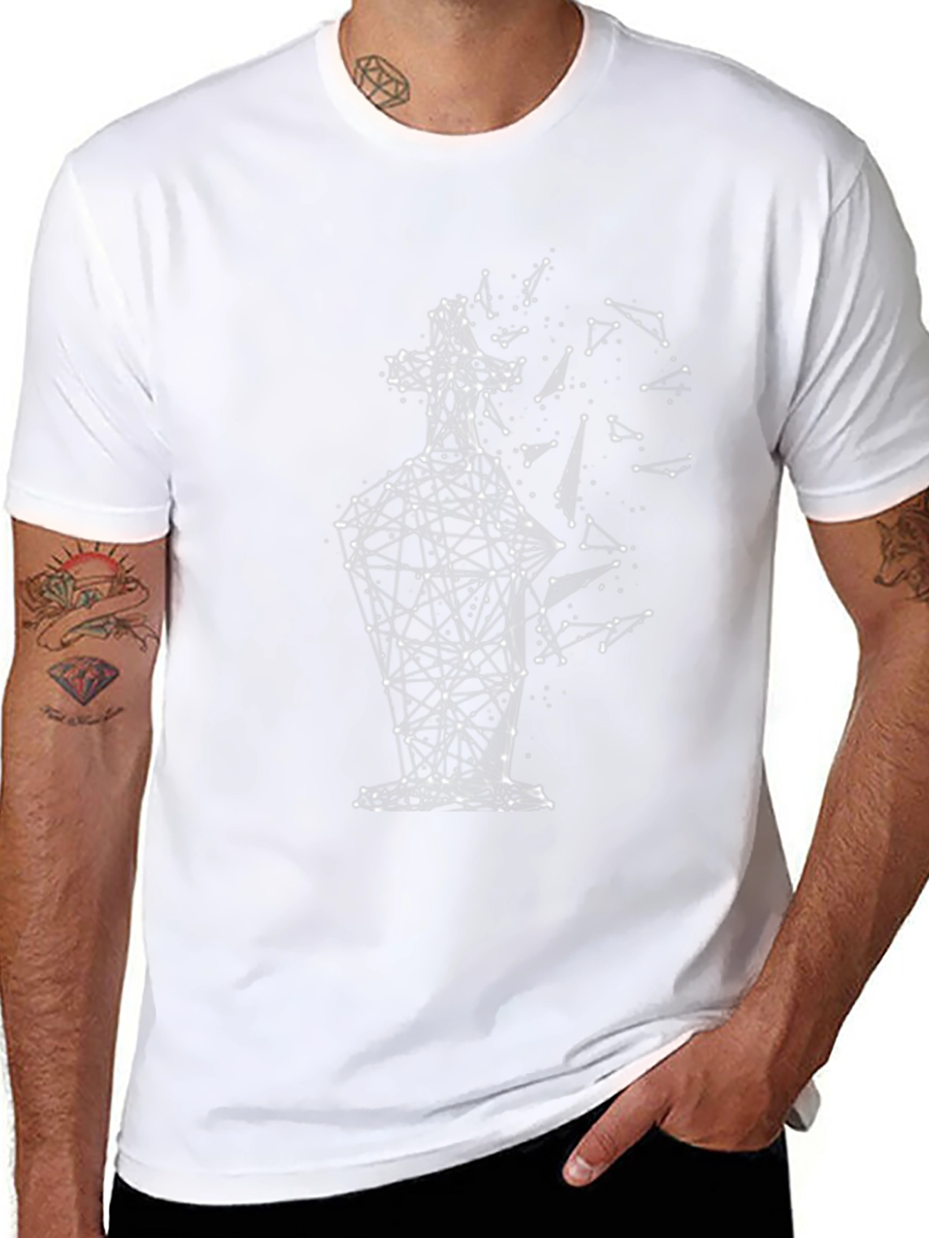 Abstract Geometric Graphic Tee - Modern Style