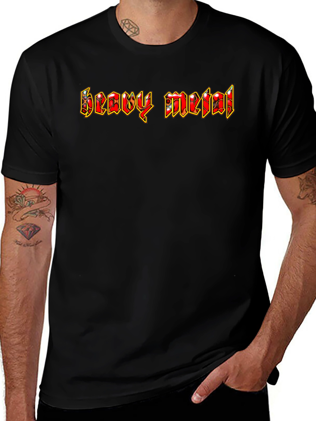 Heavy Metal Graphic Print T-Shirt
