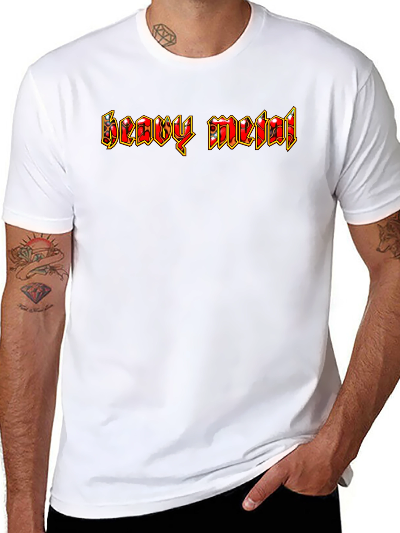 Heavy Metal Graphic Print T-Shirt