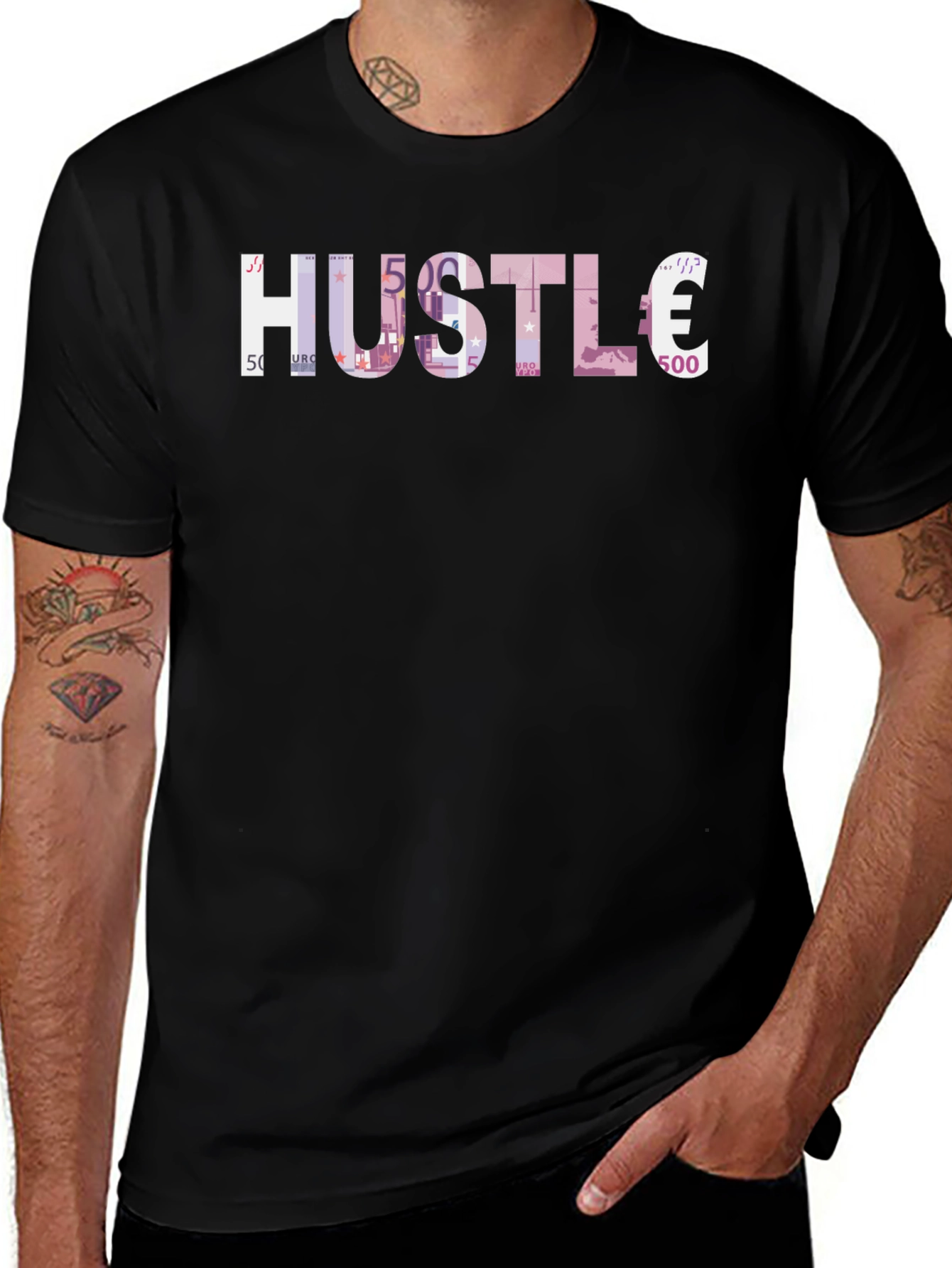 Hustle Money Euro Black T-Shirt