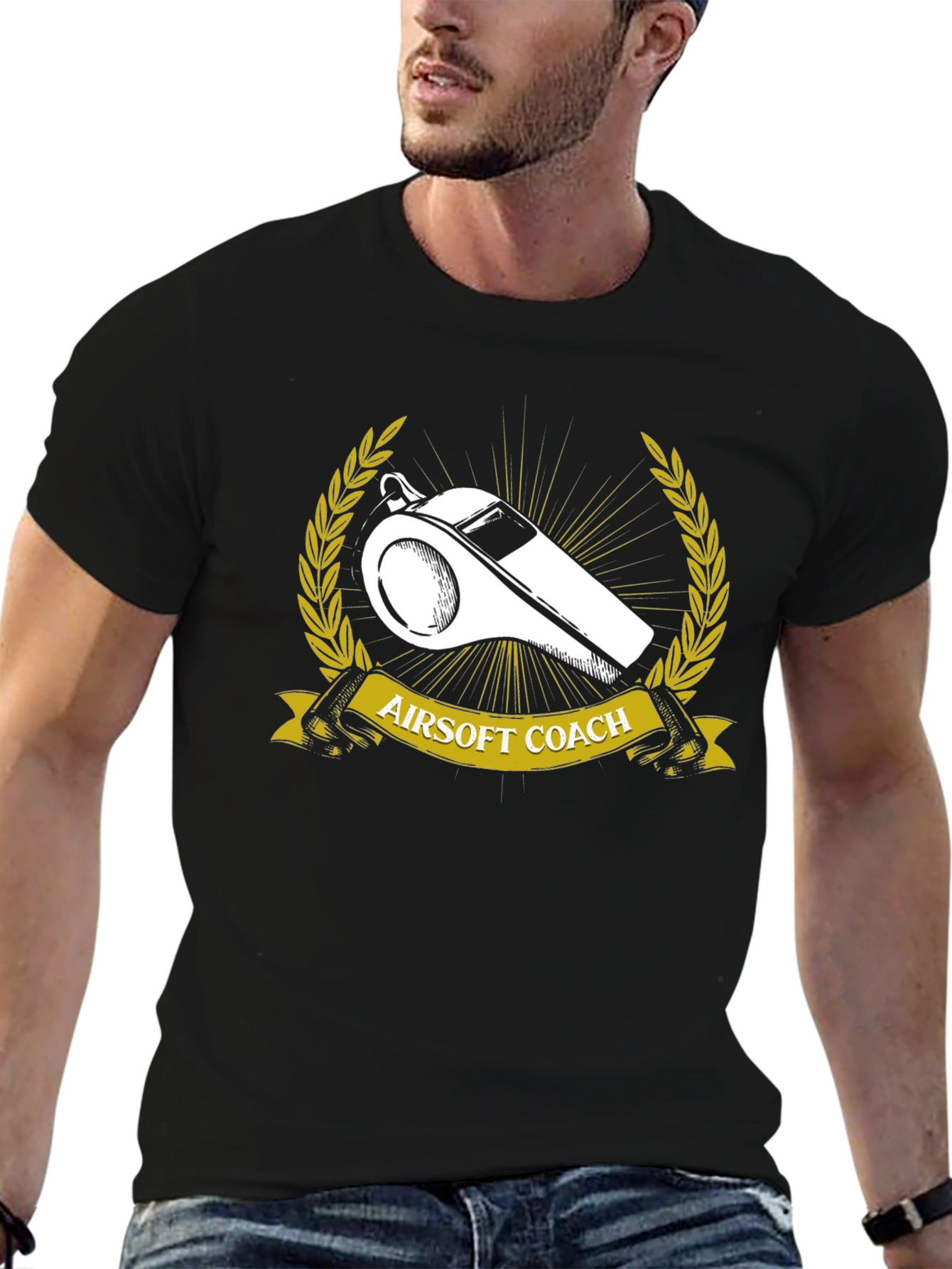 Airsoft Coach T-Shirt - Whistle Graphic Tee