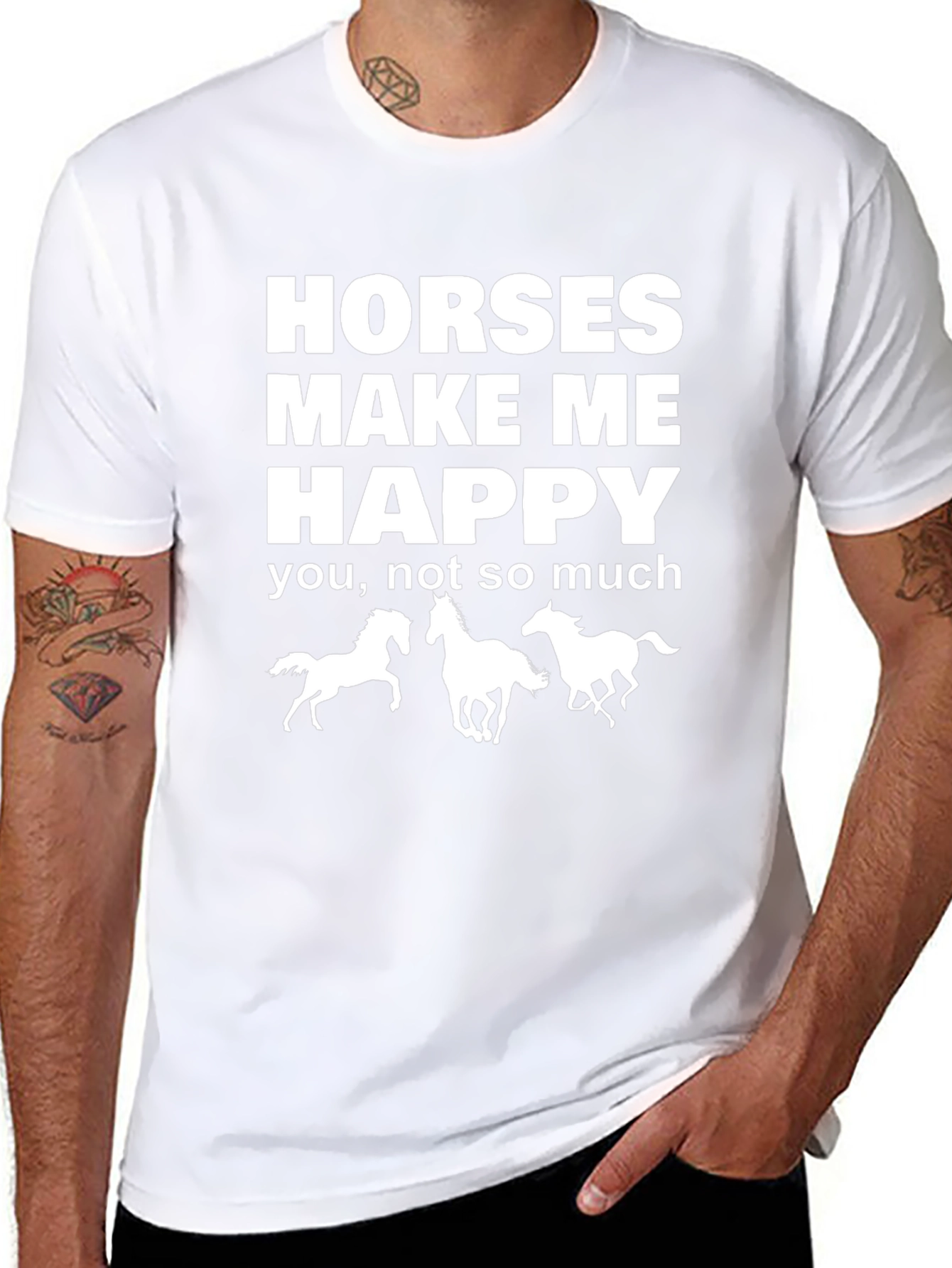 Horses Make Me Happy Graphic Tee