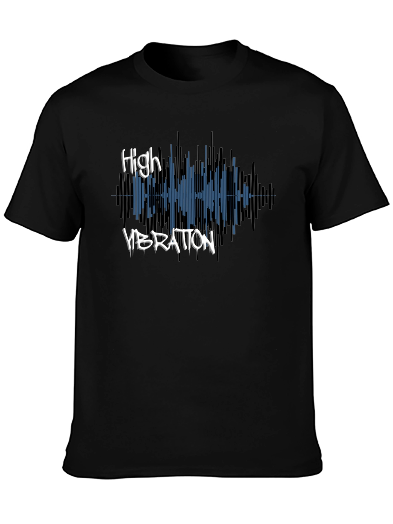 High Vibration Graphic Tee - Stylish Black T-Shirt