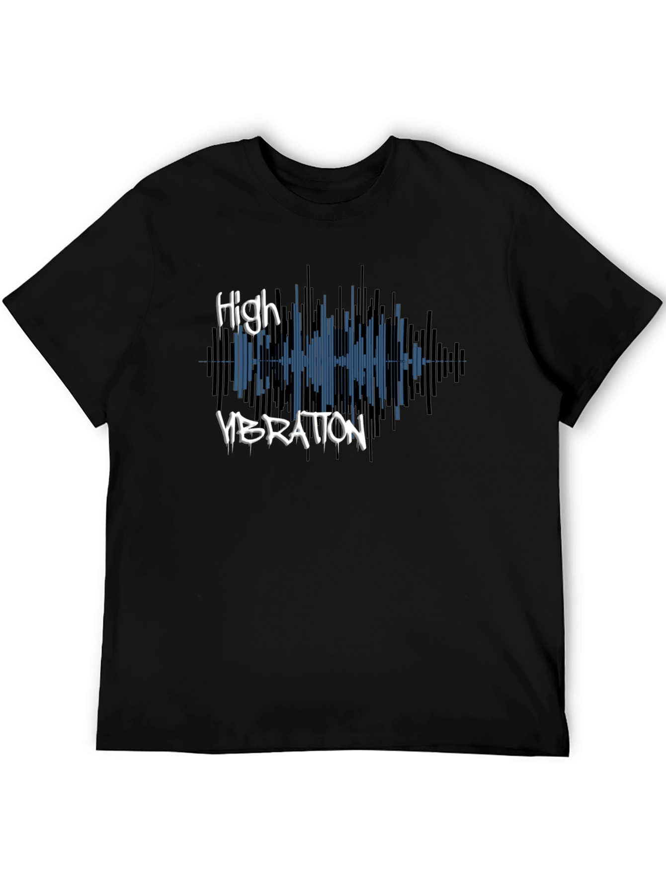 High Vibration Graphic Tee - Stylish Black T-Shirt