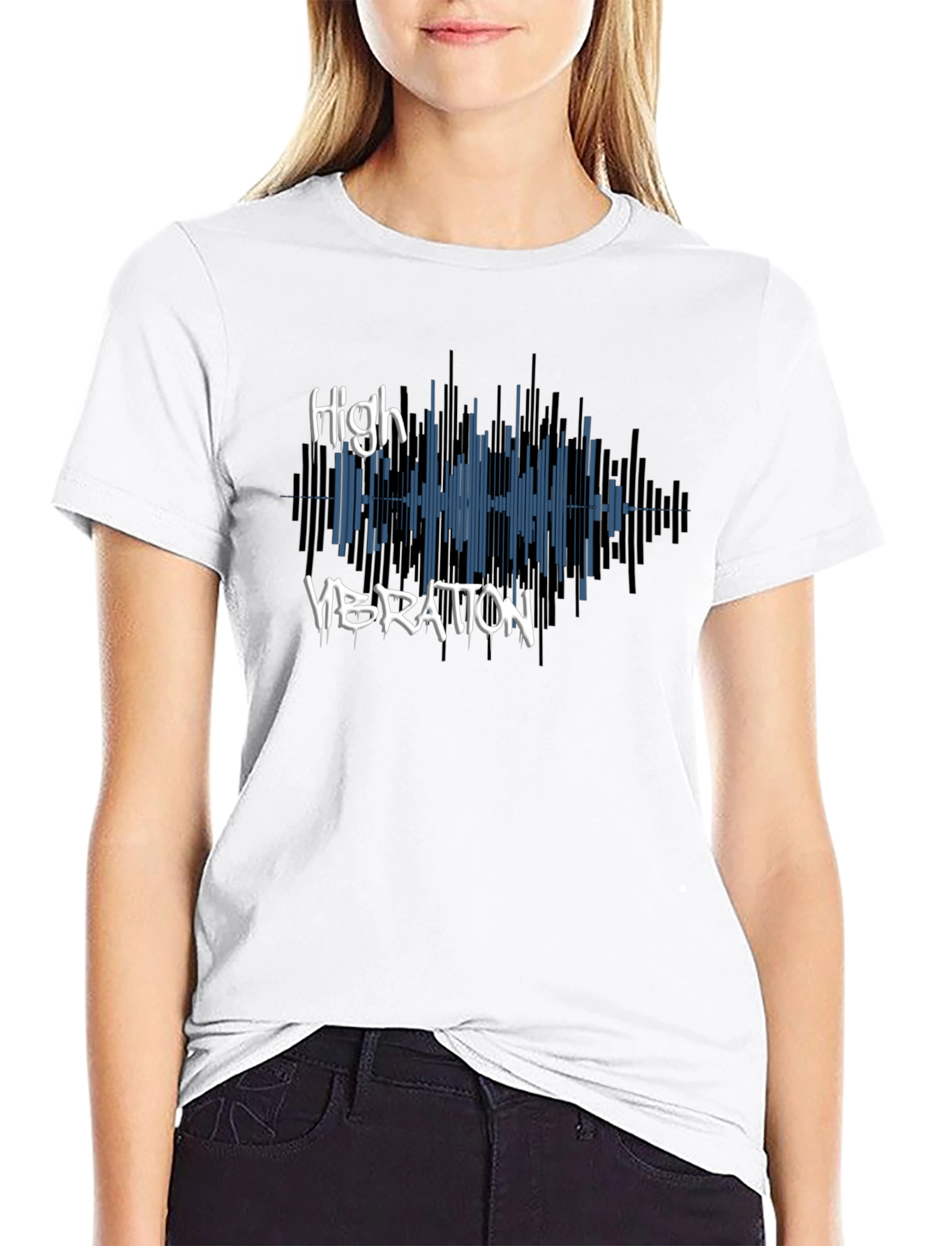 High Vibration Graphic Tee - Stylish Black T-Shirt