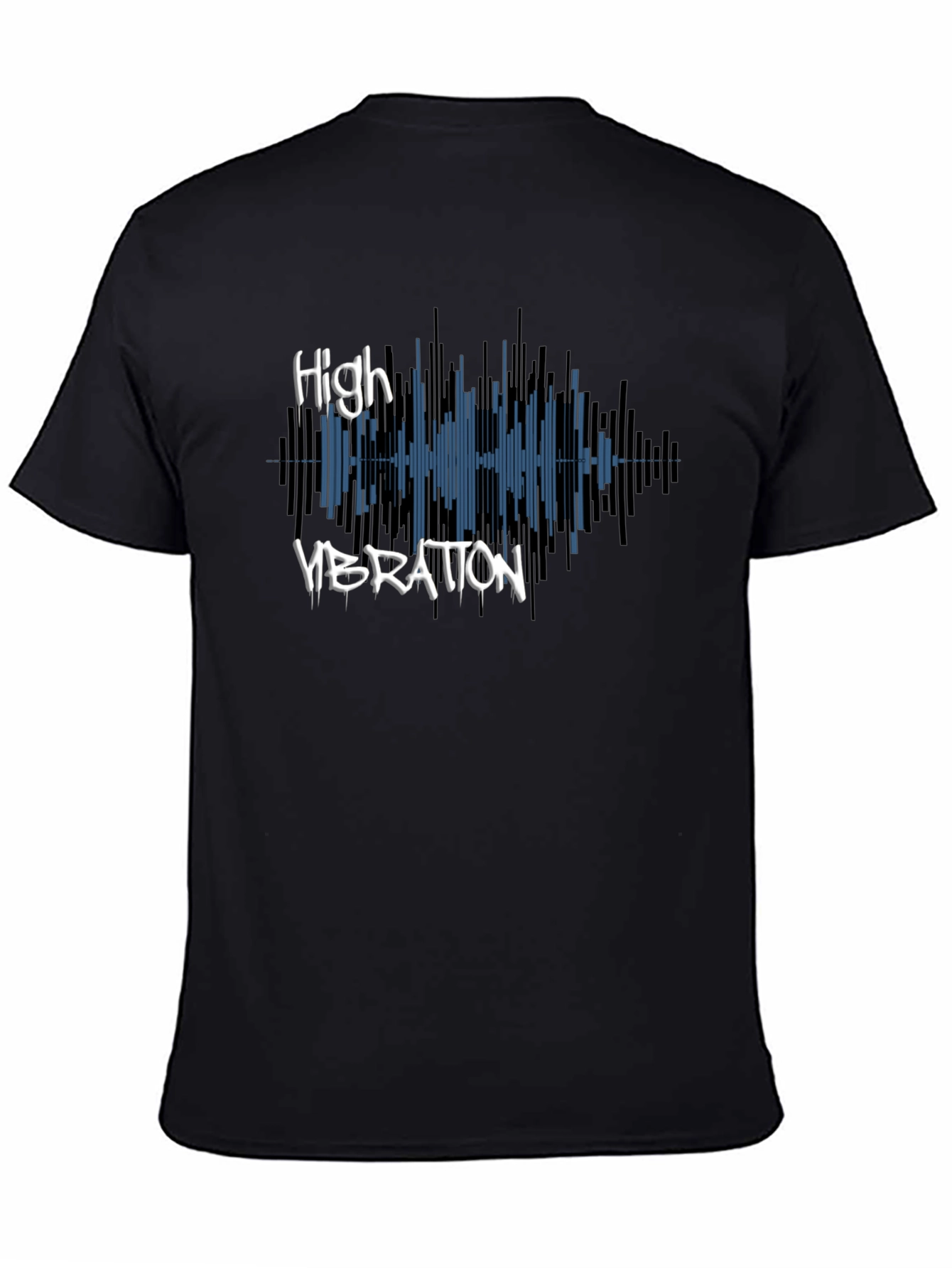 High Vibration Graphic Tee - Stylish Black T-Shirt