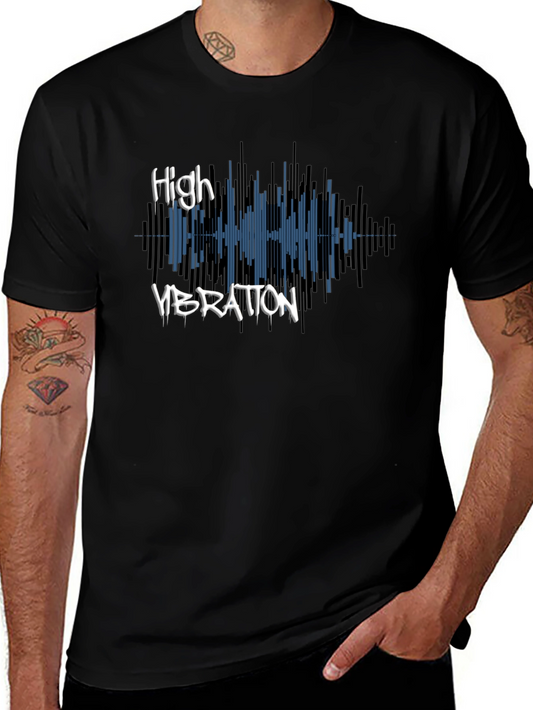 High Vibration Graphic Tee - Stylish Black T-Shirt